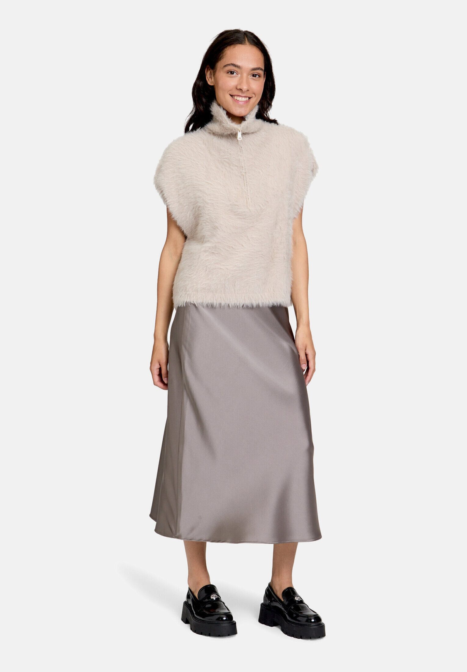 Cartoon Stricktop Damen mit Reißverschluss