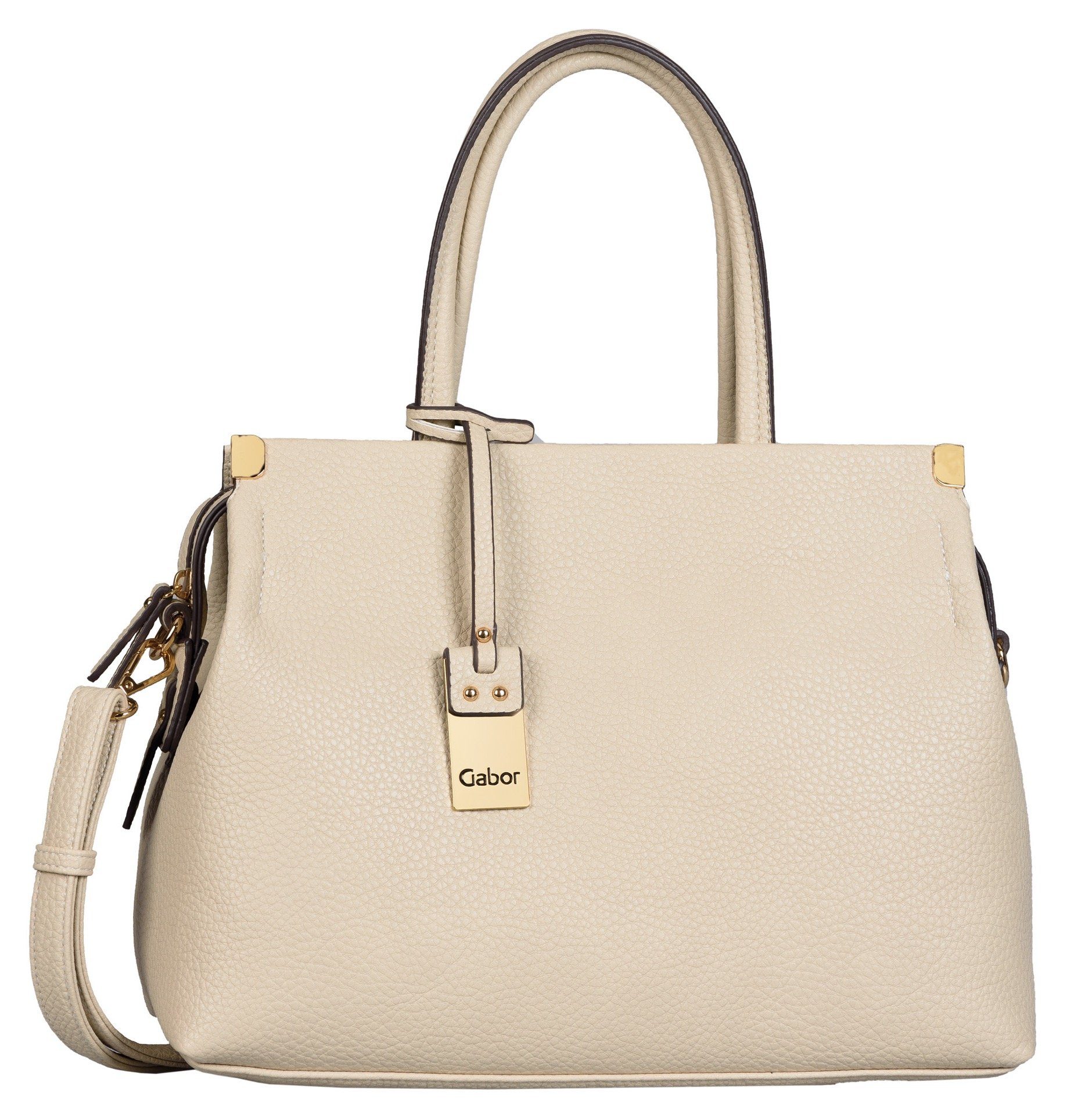 Gabor Shopper Gela, Damen Umhängetasche, schmückenden Metallecken, hochwertiges Logo