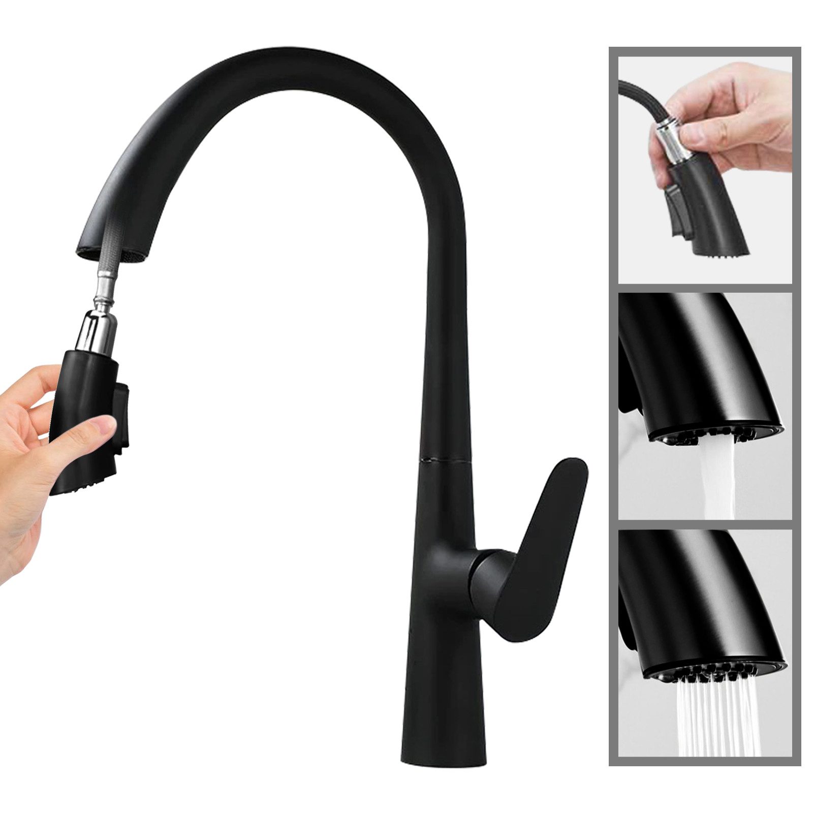 SEHAUSEU Küchenarmatur Wasserhahn Küche Bad Spültischarmatur Waschtischarma günstig online kaufen