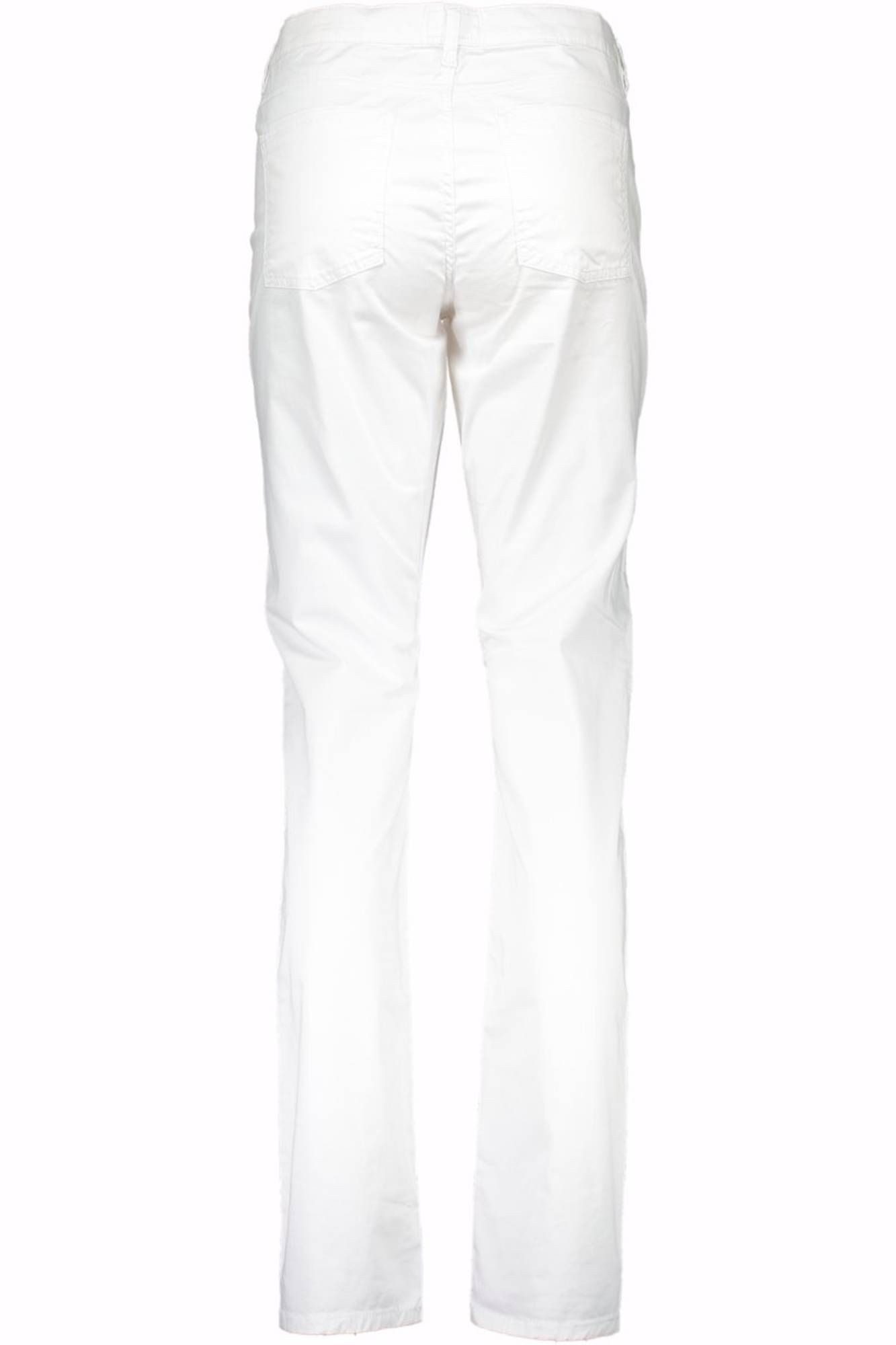 Gant 5-Pocket-Hose Elegante Damenhose: Weiß, 5 Taschen, schmales Bein, mit Logo-Akzent