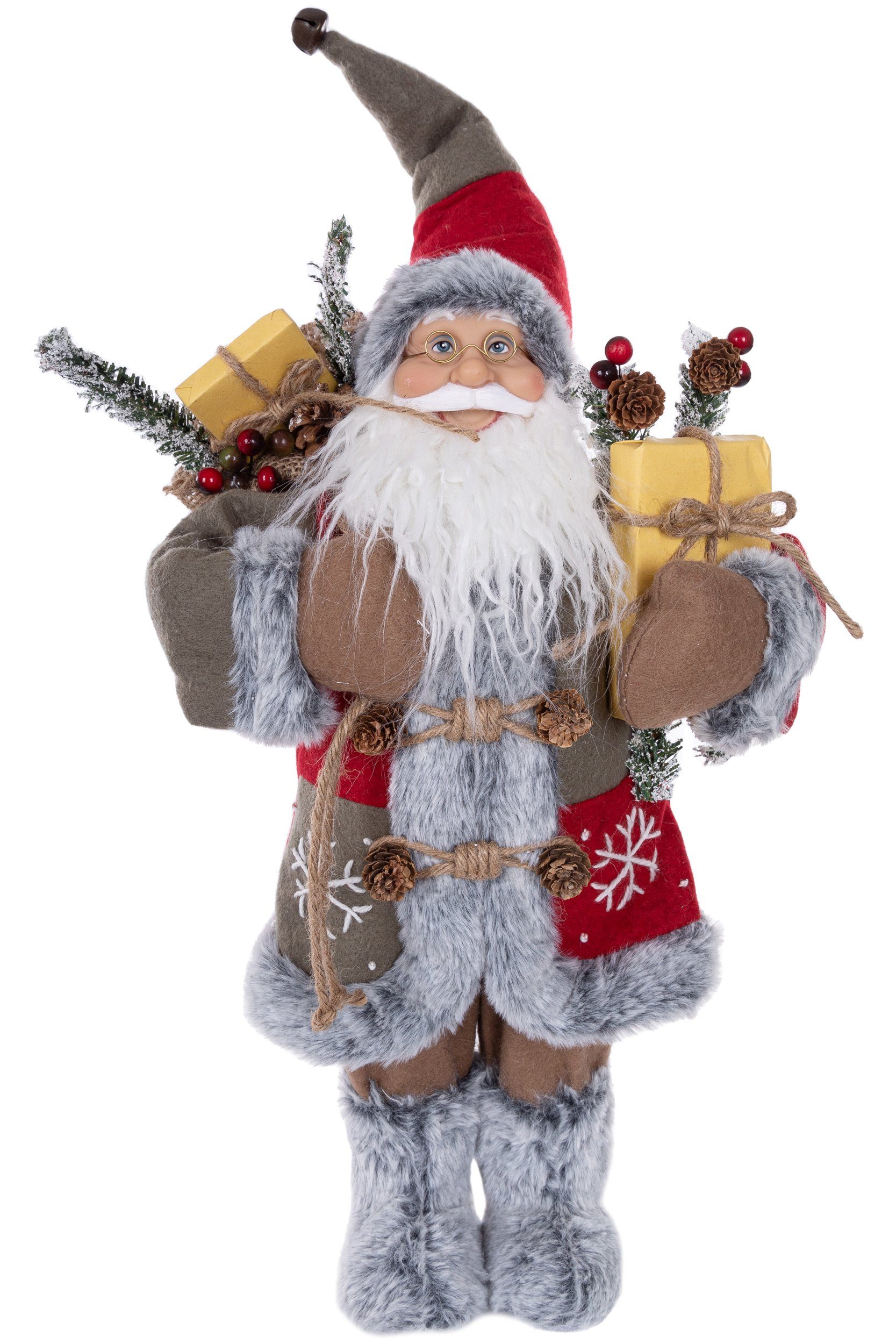 Wohnando Dekofigur Weihnachtsmann, hochwertige Santa-Figur mit Charme im Winter