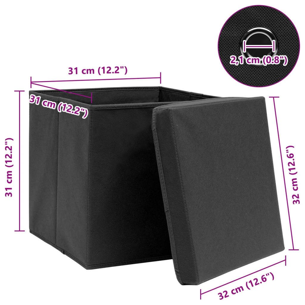 Vellora Aufbewahrungsbox Aufbewahrungsboxen mit Deckel 4 günstig online kaufen
