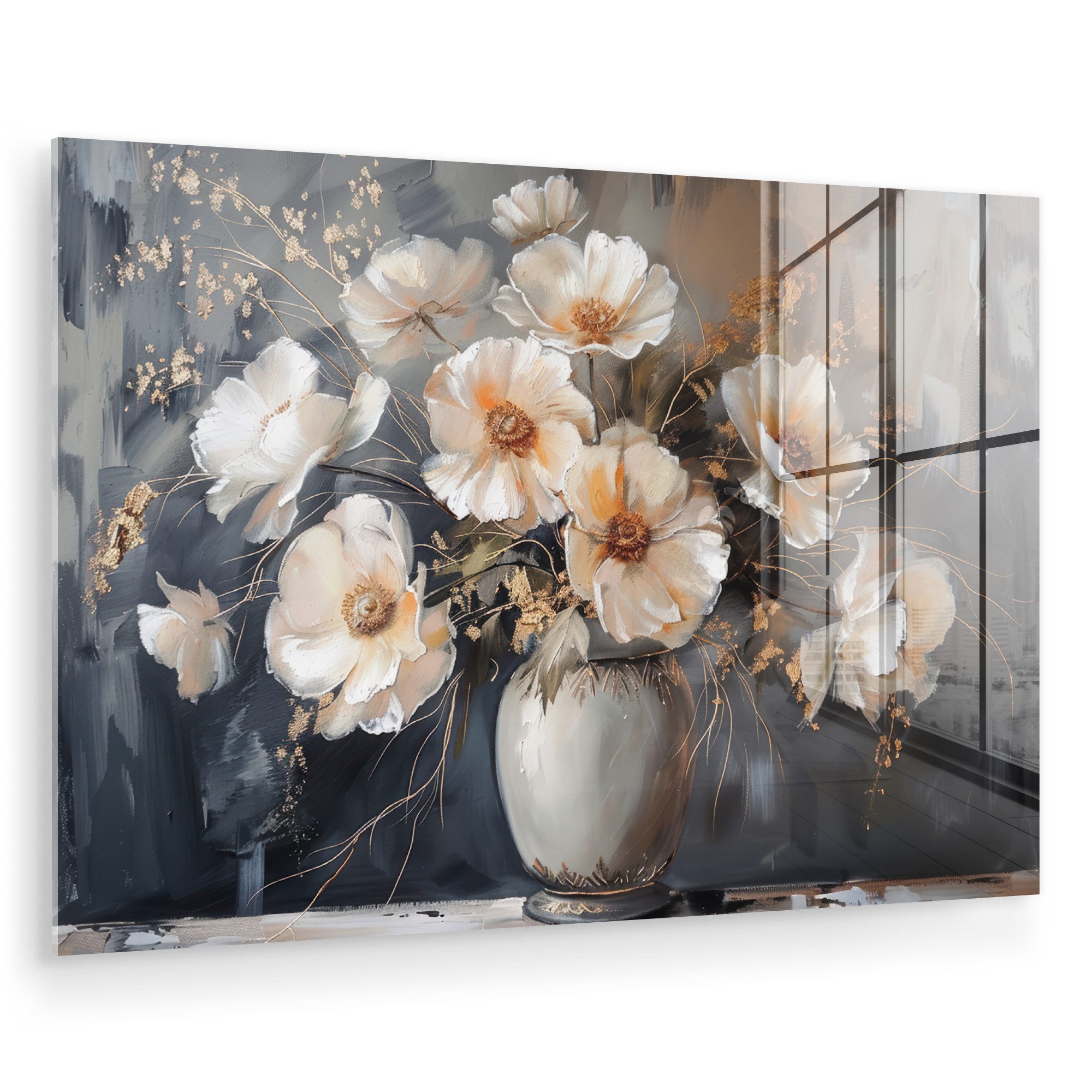 MuchoWow Acrylglasbild Blumen - Weiß - günstig online kaufen