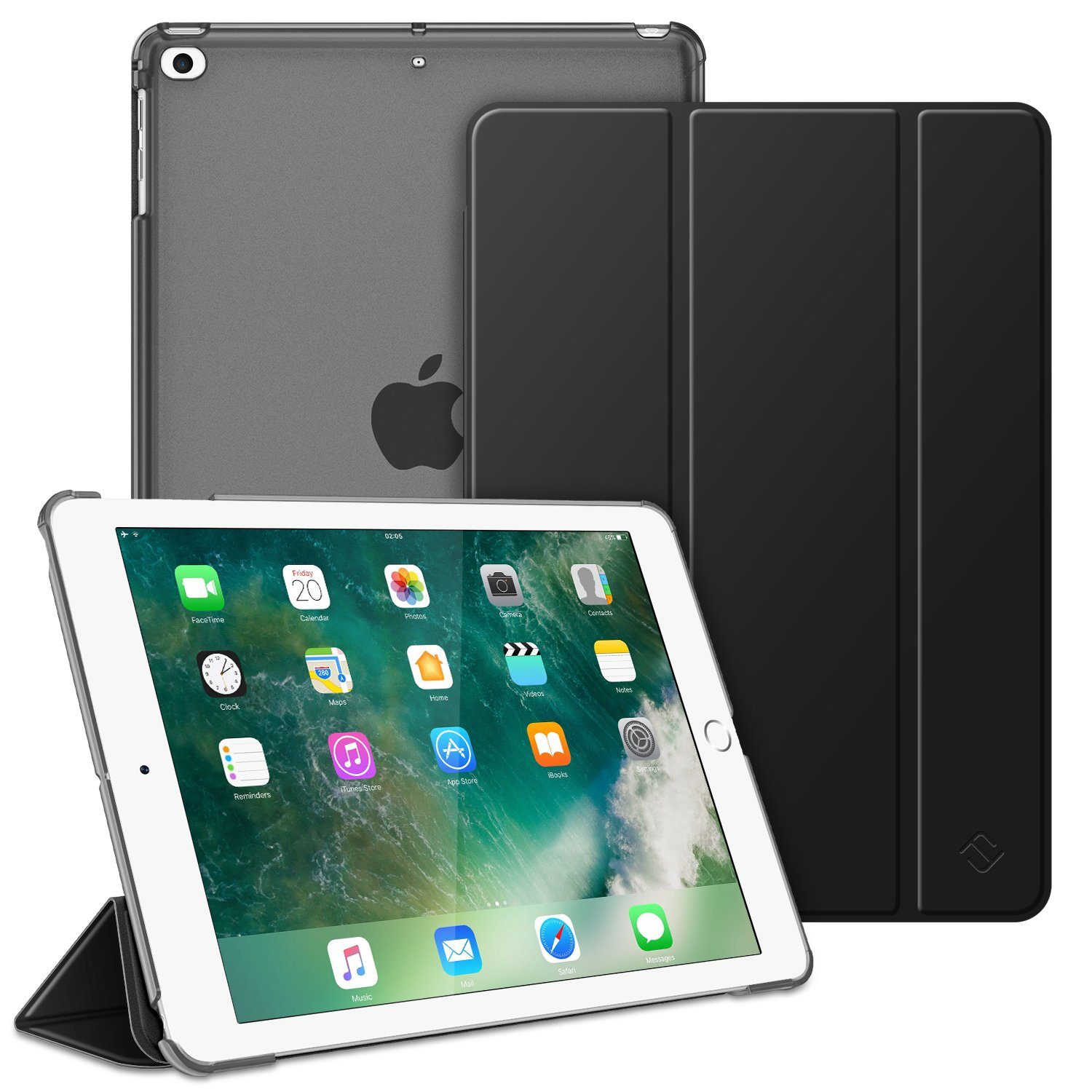 Fintie Tablet-Hülle für iPad 9.7 Zoll 2018/2017, mit transparenter Rückseite Abdeckung 9.7 Zoll, Ultradünn Cover mit Auto Schlaf/Wach für 9.7‘’ iPad 6. Gen/ 5. Gen
