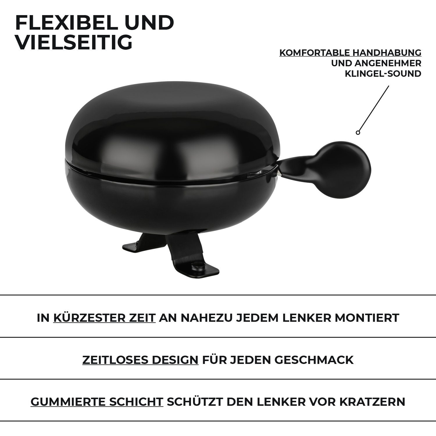 URBAN ZWEIRAD Fahrradlenker Fahrradklingel aus Metall