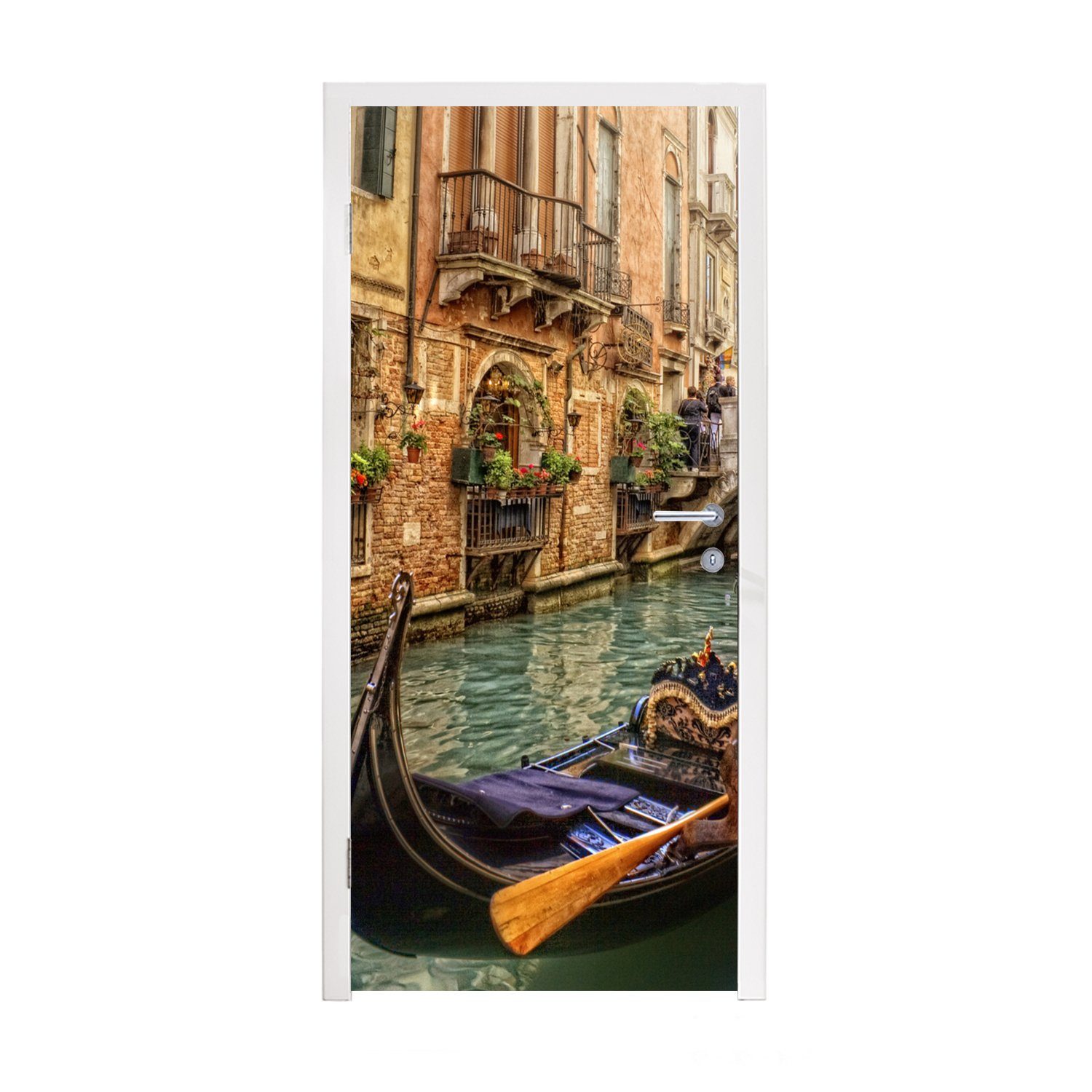 MuchoWow Türtapete Venedig-Kanal, Matt, bedruckt, (1 St), Fototapete für Tür, Türaufkleber, 75x205 cm