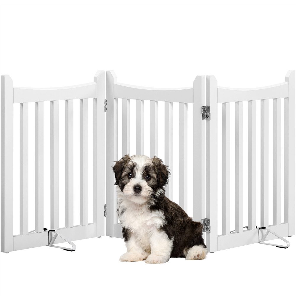 Yaheetech Freigehege, Hund Schutzgitter mit 2 Stützfüßen, Faltbar, BxH: 152 × 60,5 cm