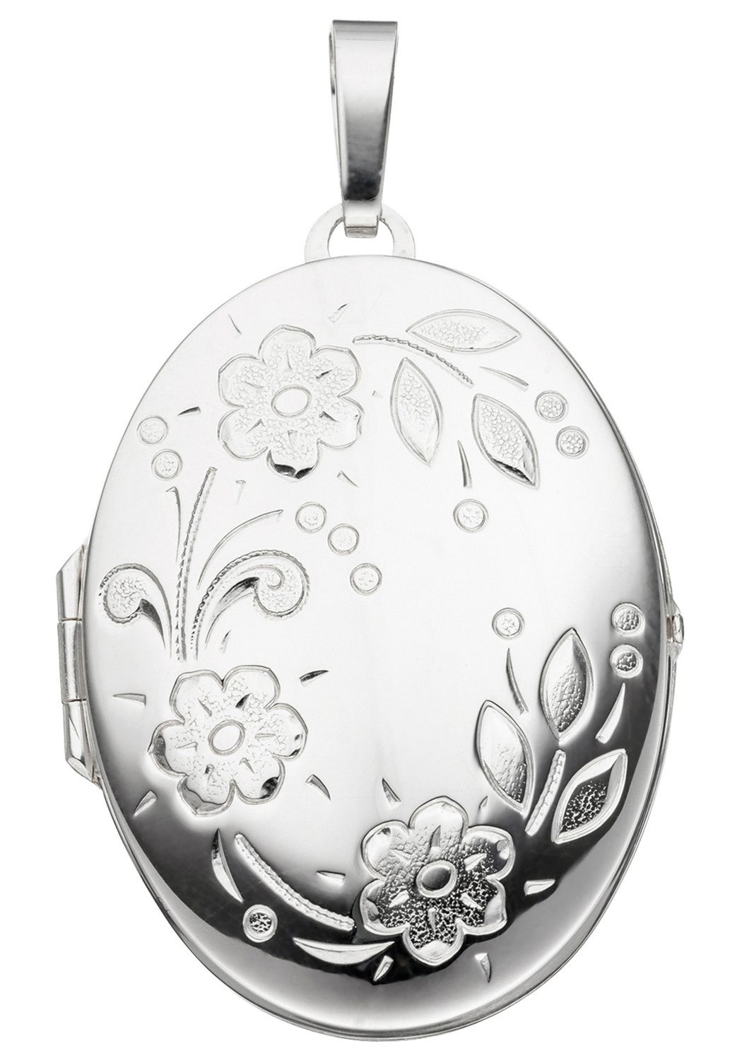 JOBO Medallionanhänger Anhänger Medaillon oval, 925 Silber, Höhe ca. 40 mm,  Breite ca. 29,2 mm, Tiefe ca. 7,3 mm