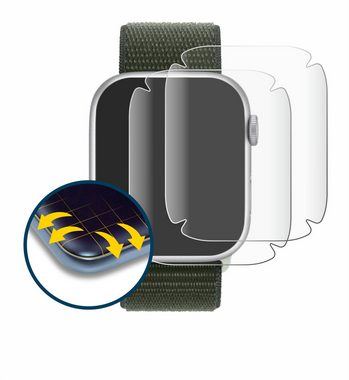 BROTECT Full-Screen Schutzfolie für Apple Watch Series 9 (41 mm), Displayschutzfolie, 2 Stück, 3D Curved klar