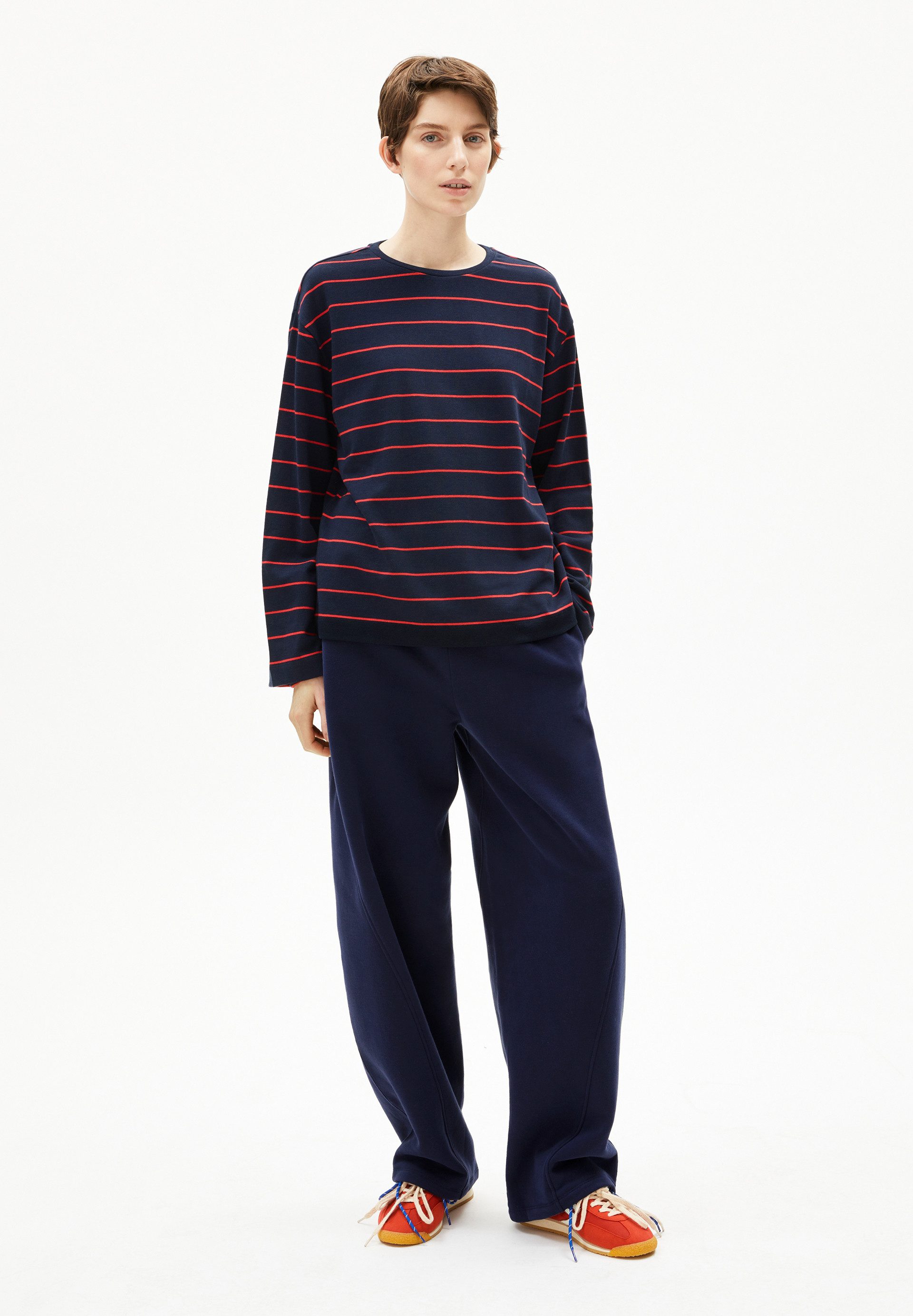 Armedangels Longsleeve MARYNAA FINE STRIPE Loose Fit