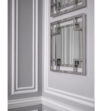 Casa Padrino Wandspiegel Designer Wandspiegel Silber 90 x H. 90 cm - Luxus Spiegel