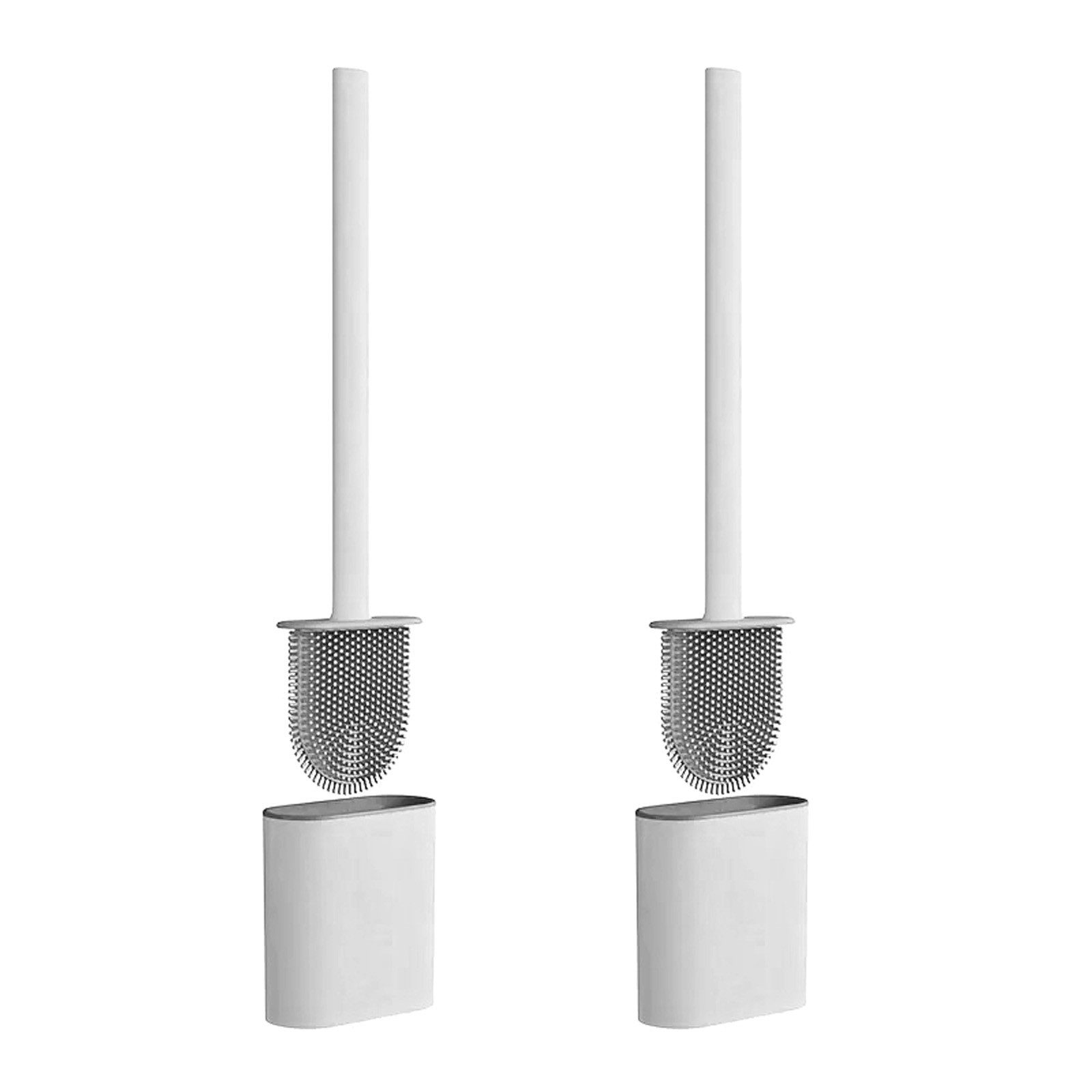 HAC24 WC-Garnitur Silikon Toilettenbürste Flach WC-Bürste günstig online kaufen