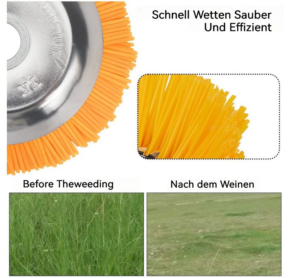 Thumbnail - PODOFO Ersatzbürste Unkrautbürste für Freischneider Nylon 8 Zoll für Unkrauttrimmer