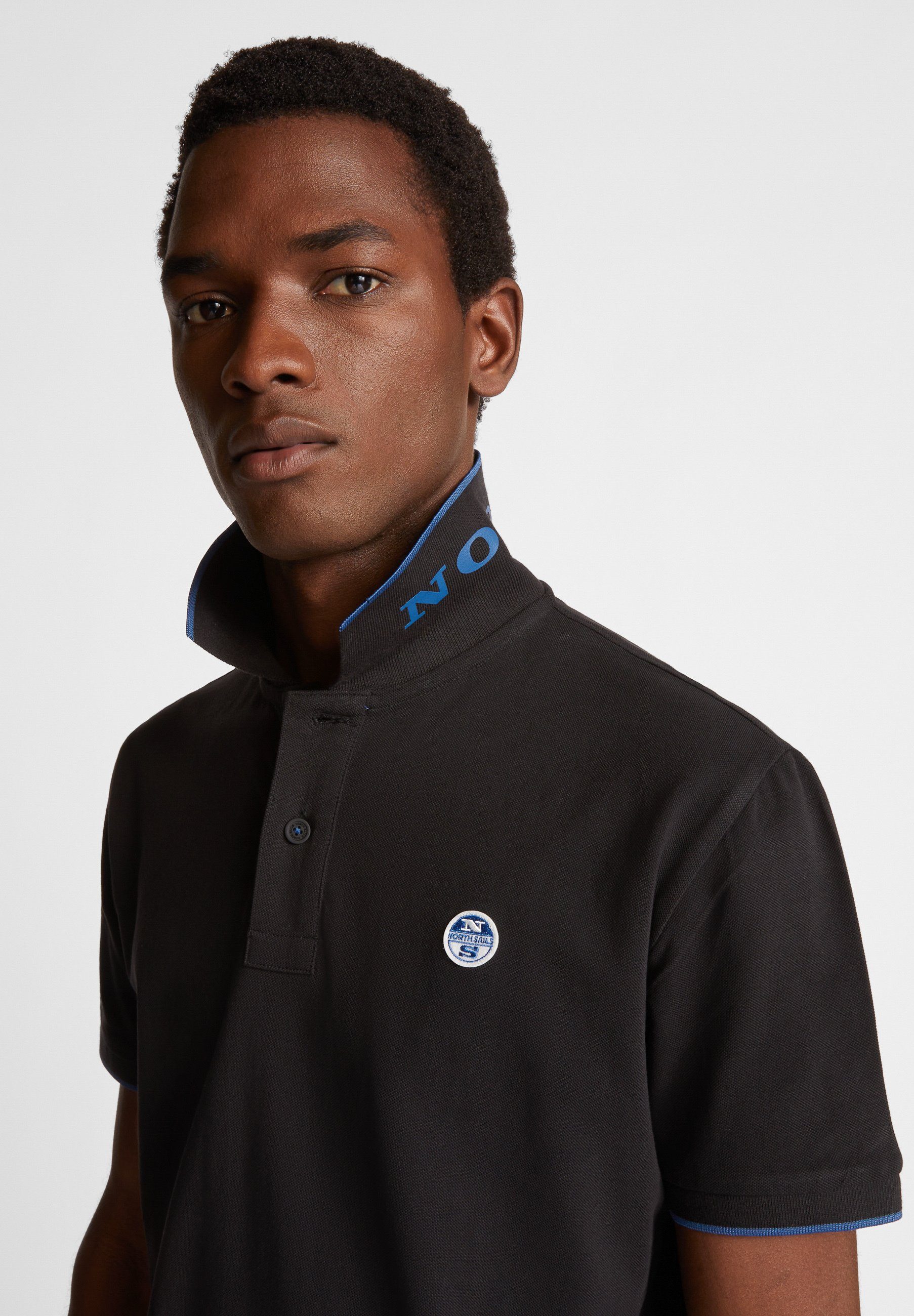 North Sails Poloshirt schwarz Bedrucktes Poloshirt