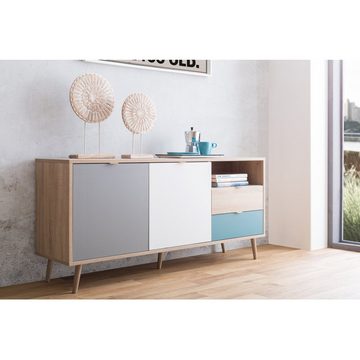 Finori Kommode Kommode Beistellkommode Sideboard TV Kommode CUBA 51 Eiche Nb.