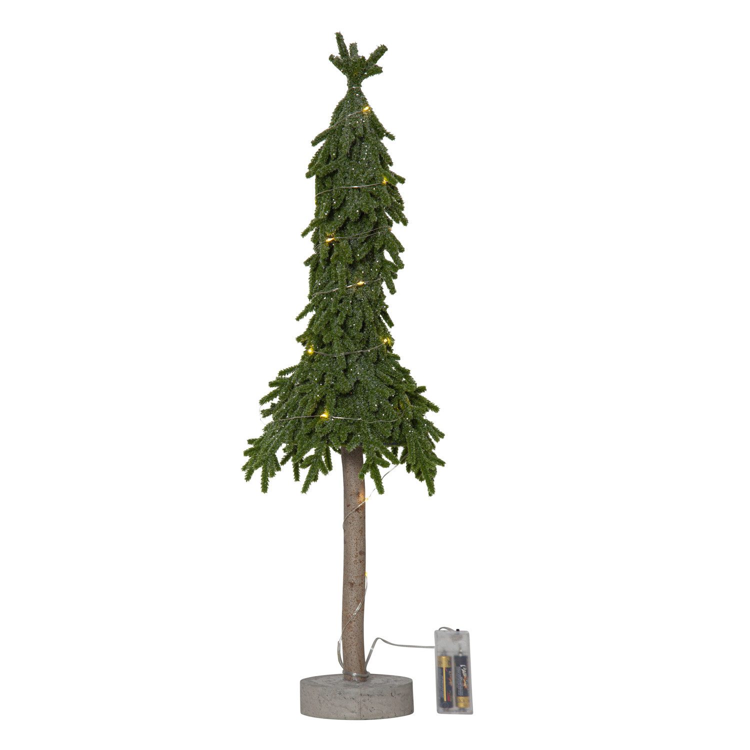 STAR TRADING LED Baum LED Tischbaum Tischdeko 15 warmweiße LED 62cm Adventszeit Batterie