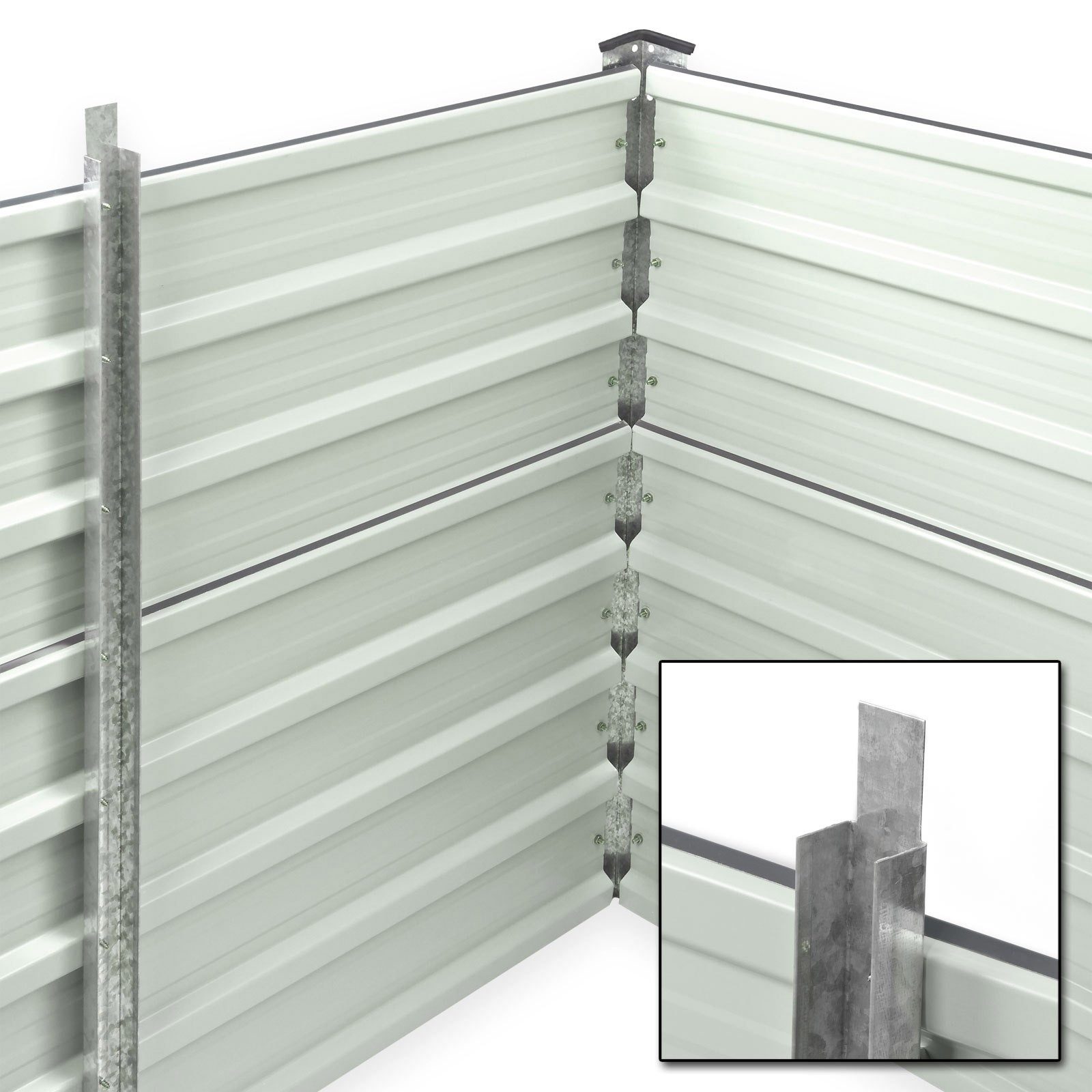 DEMA Hochbeet Metall Hochbeet Rosendaal, Anthrazit, 99x99x80 cm, Langlebig Verzinkt, Robuste Metallkonstruktion