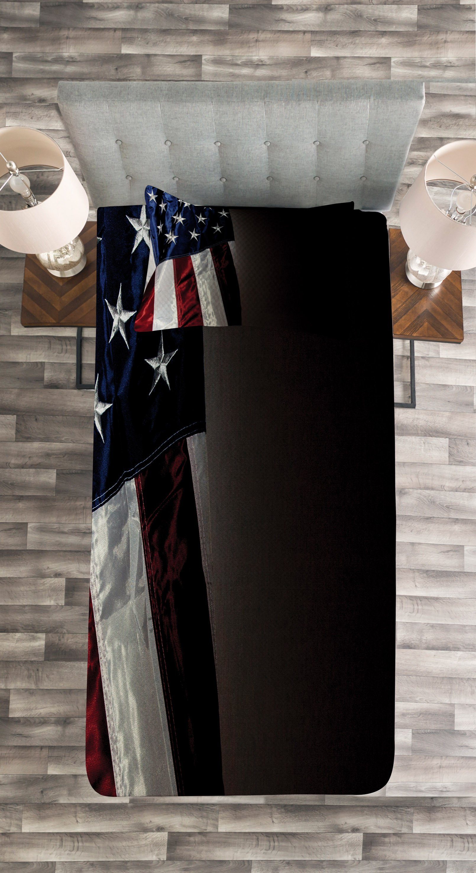 Staaten Proud Amerika von Waschbar, Country Americana Flag Abakuhaus, Tagesdecke Vereinigte Set mit Kissenbezügen