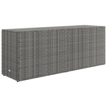 DOTMALL Gartenbox Gartenschrank Grau 198x55,5x80 cm Poly Rattan