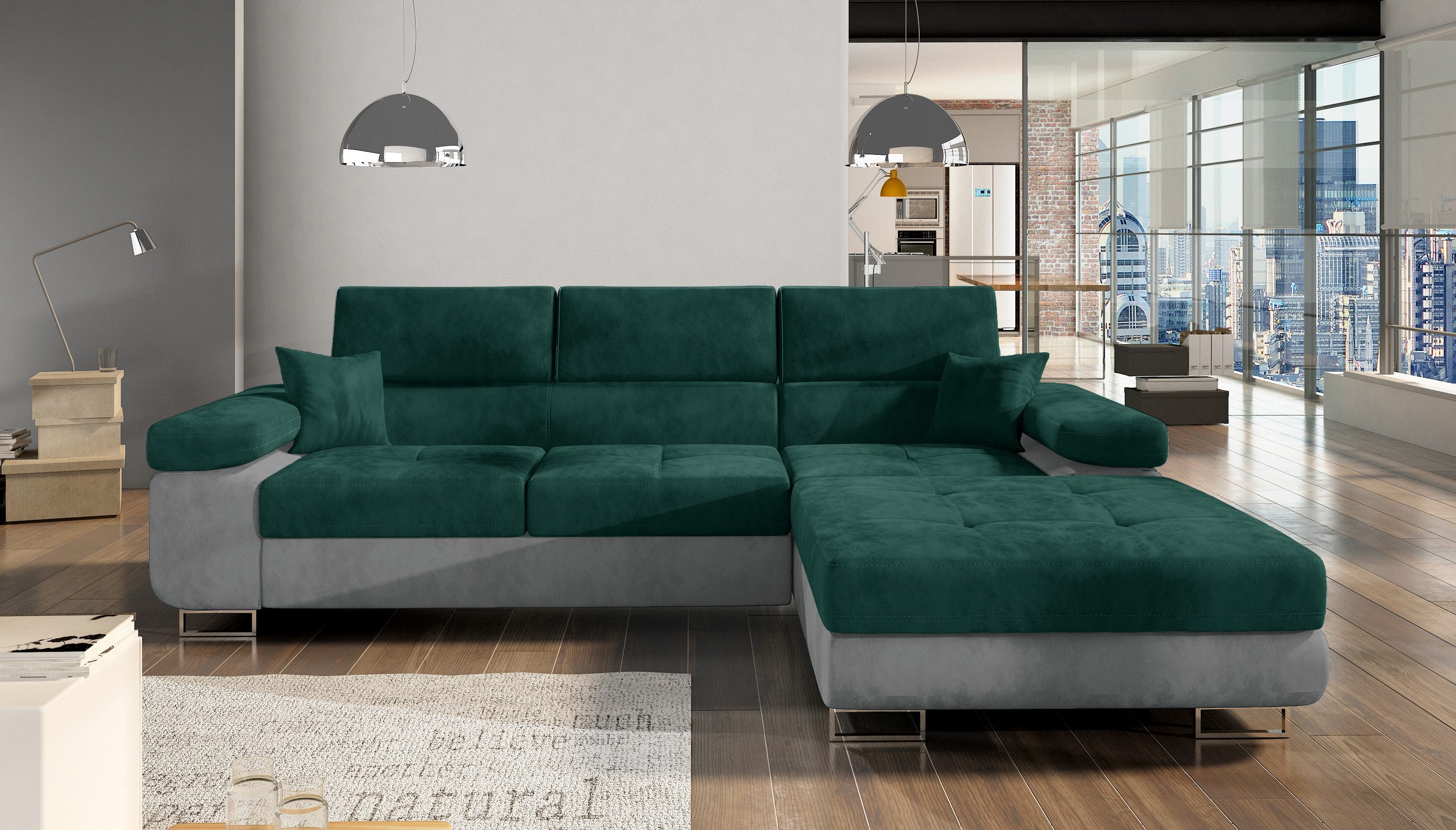 Flaschengrün/Grau | Korpus: Hellgrau