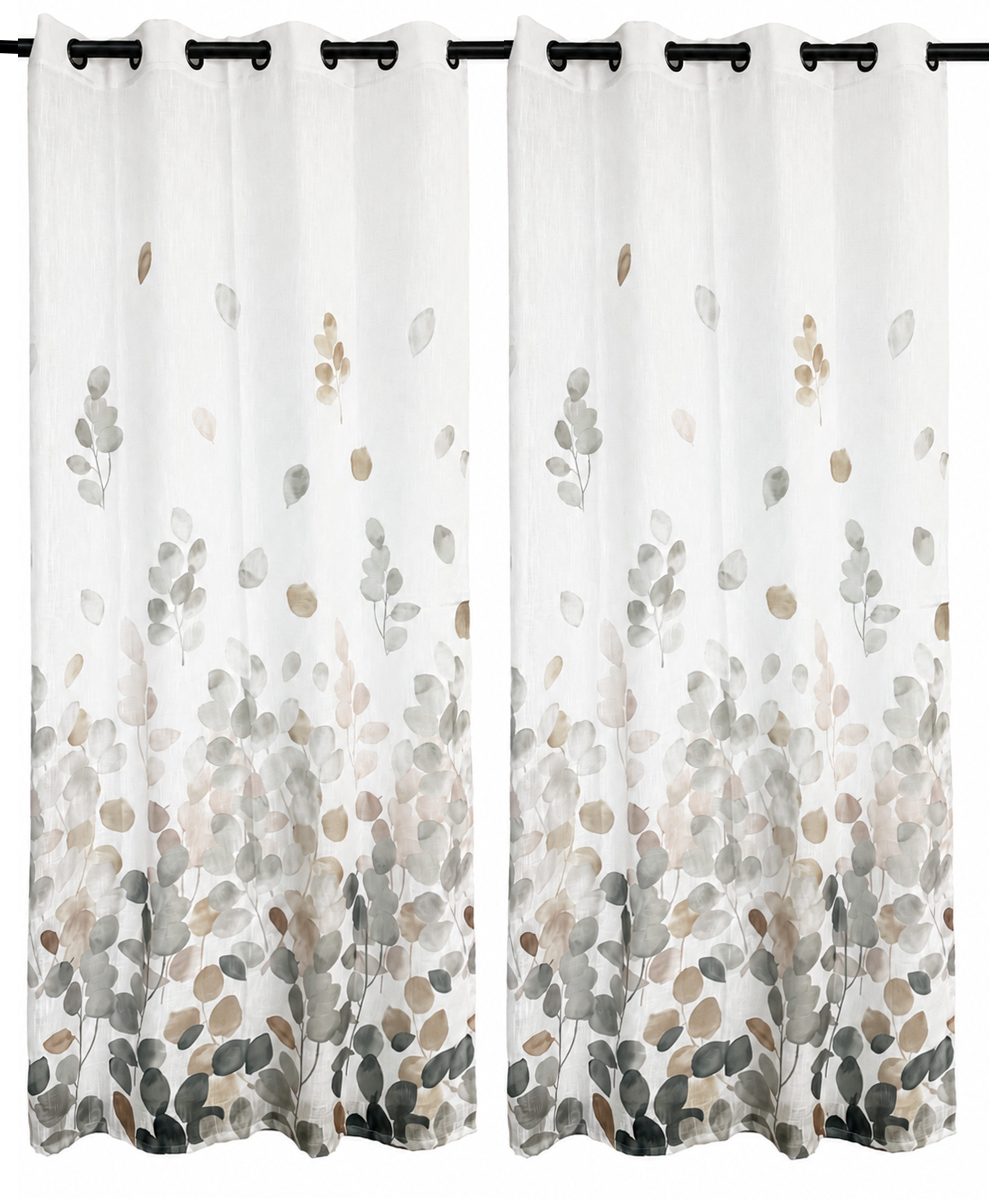 OTTO home Gardine Reeffa (1 St), Ösen, halbtransparent, Polyester, einseitig mit Blättern bedruckt