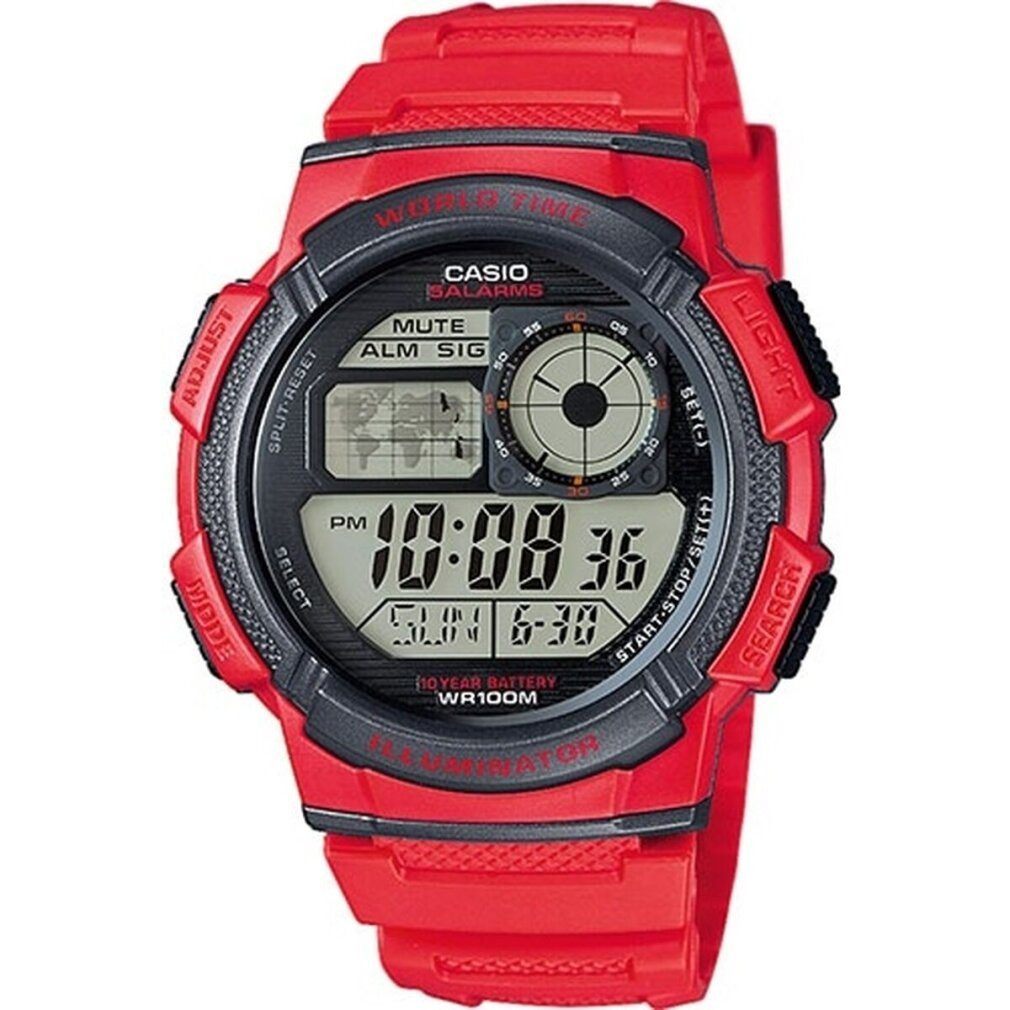 CASIO Luxusuhr Mod. WORLD TIME ILLUMINATOR - 5 Alarms, 10 Year battery