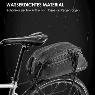 zggzerg Fahrradtasche Fahrrad Multifunktions Reflektierend Satteltaschen, 8L Wasserdicht