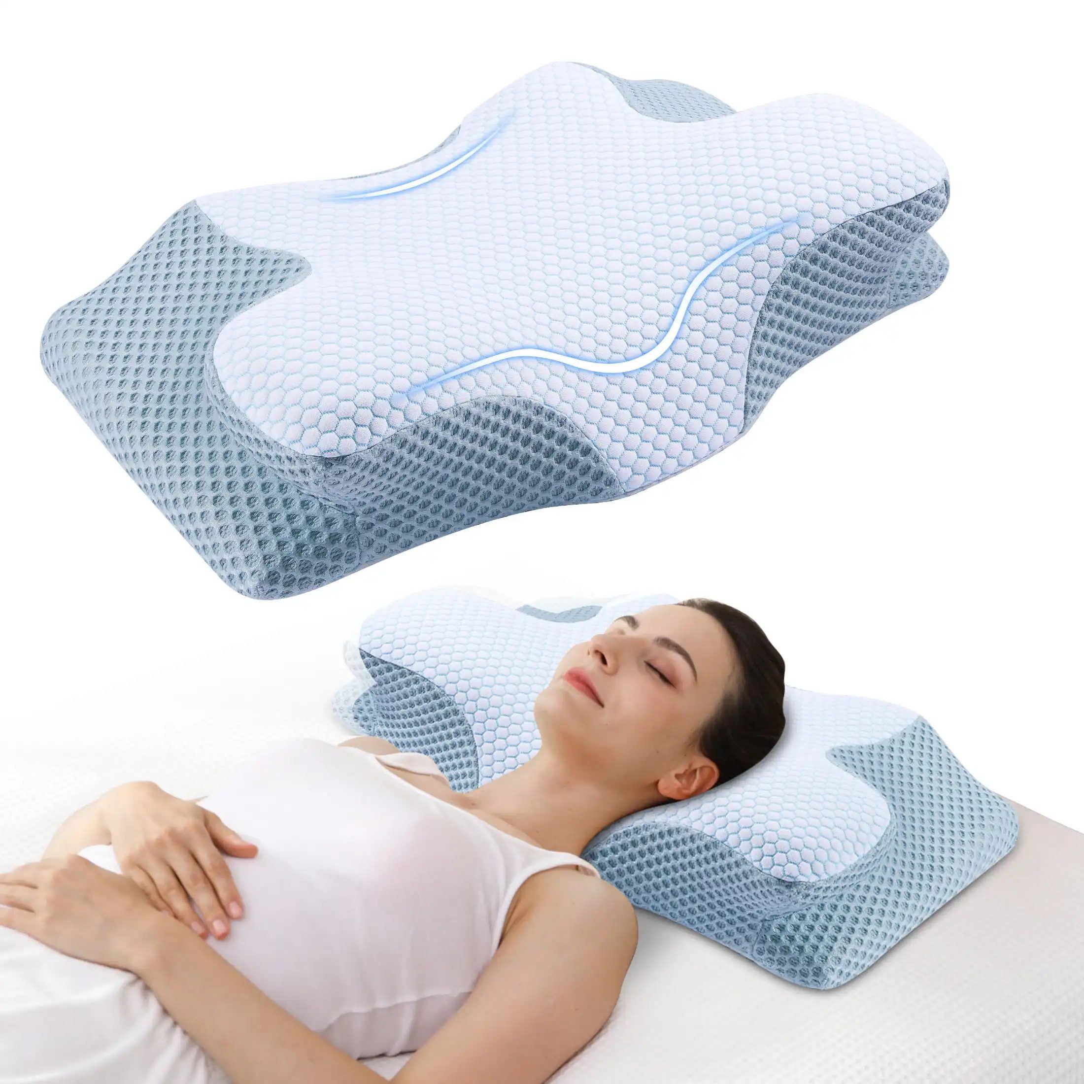 Refined Living Nackenstützkissen Nackenkissen, Orthopädisches Memory-Foam-K günstig online kaufen