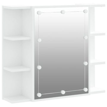 vidaXL Badezimmerspiegelschrank Spiegelschrank mit LED Weiß 70x16,5x60 cm (1-St)