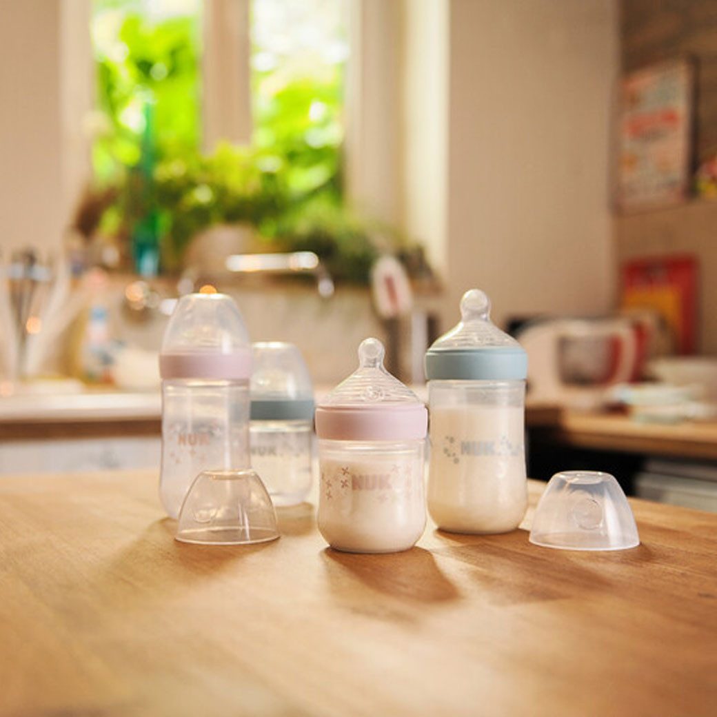 NUK Babyflasche NUK Nature Sense Glasflasche mit 2er Saguer 2s Vortetlset
