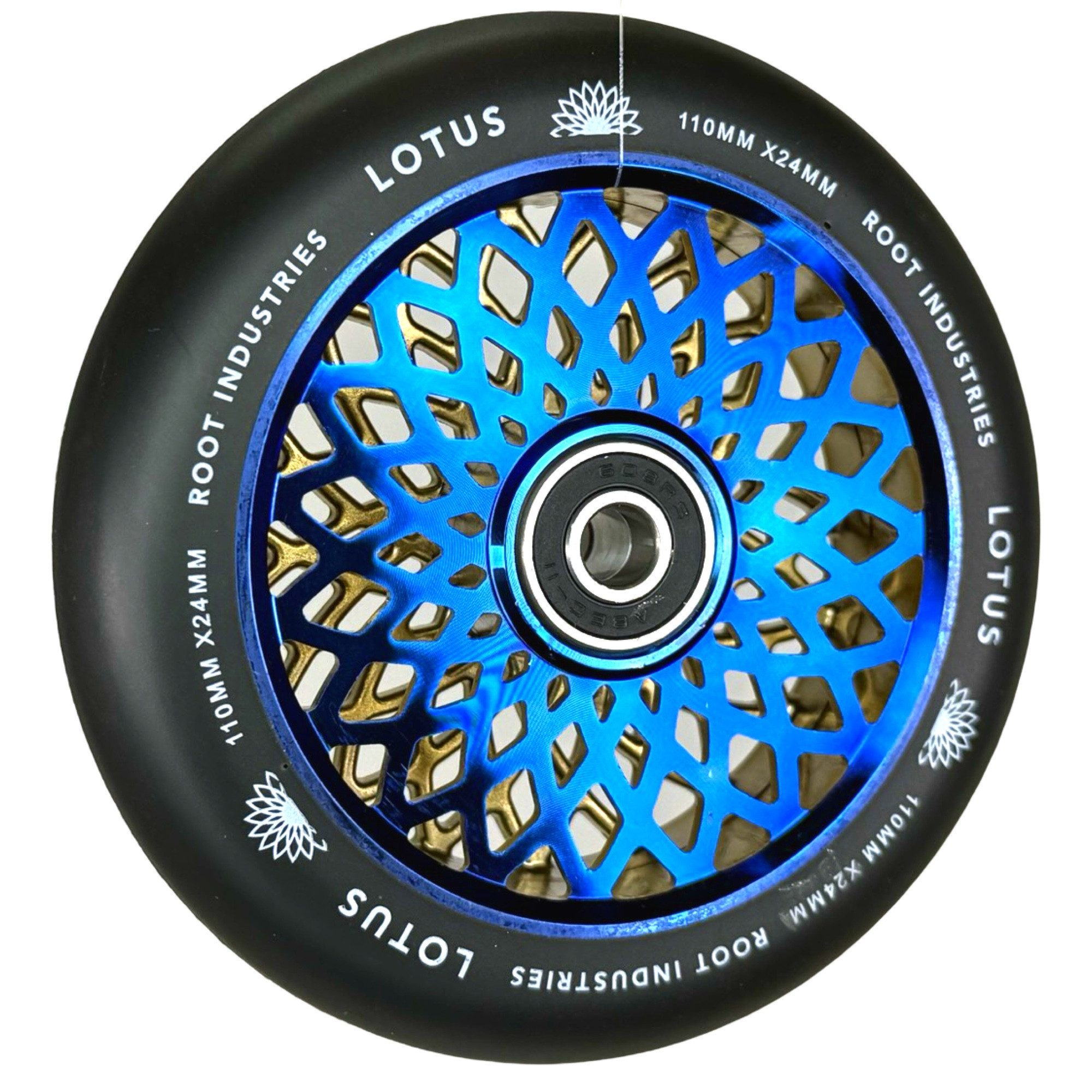 Stuntscooter Root Industries Lotus Stunt-Scooter Rolle 110mm Blue Ray/PU Schwarz