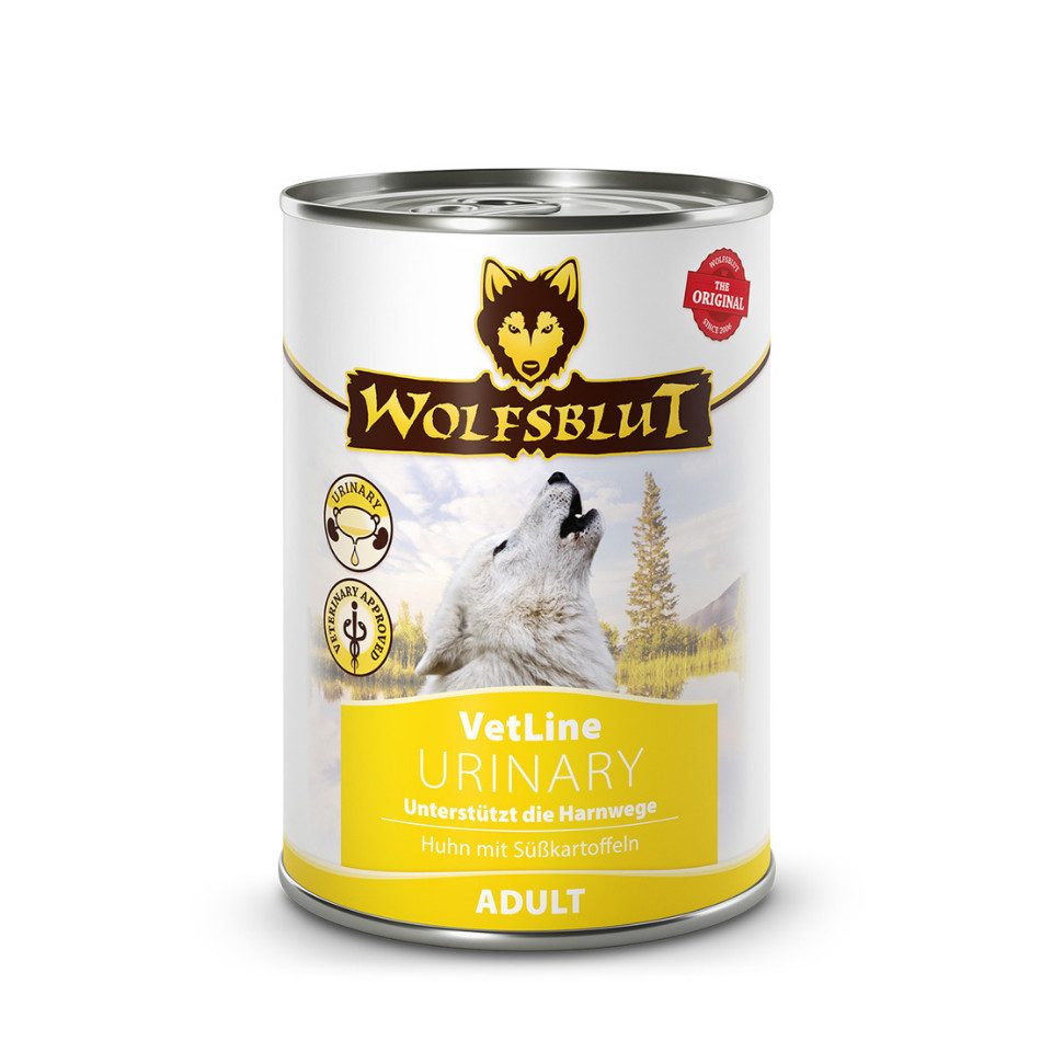 Wolfsblut Vetline Urinary - Unterstützt bei Problemen mit den Harnwegen 6x395g, Nassfutter für: Hunde