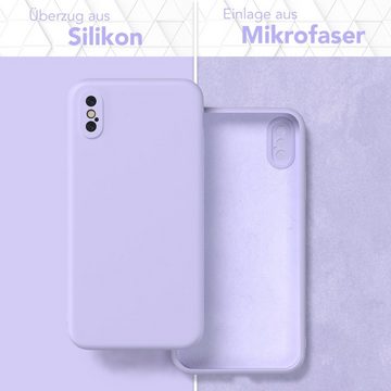 EAZY CASE Handyhülle TPU Hülle für Apple iPhone X / XS 5,8 Zoll, Silikonhülle stoßfest Smart Slimcover tpu case Violett / Lila Lavendel