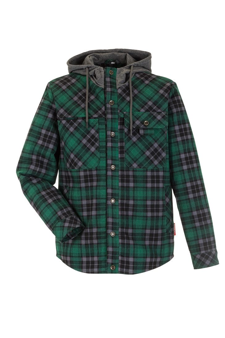 Planam Thermohemd PLANAM Unisex Thermohemd OUTDOOR Kapuze Grün/Schiefer
