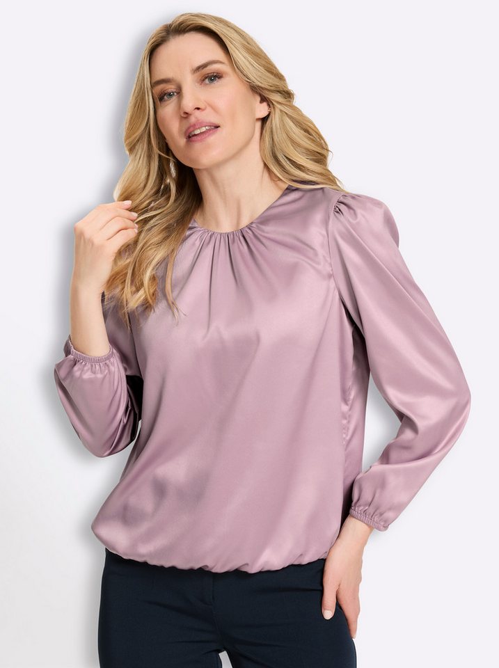 Sieh an! Klassische Bluse Schlupfbluse Langarm