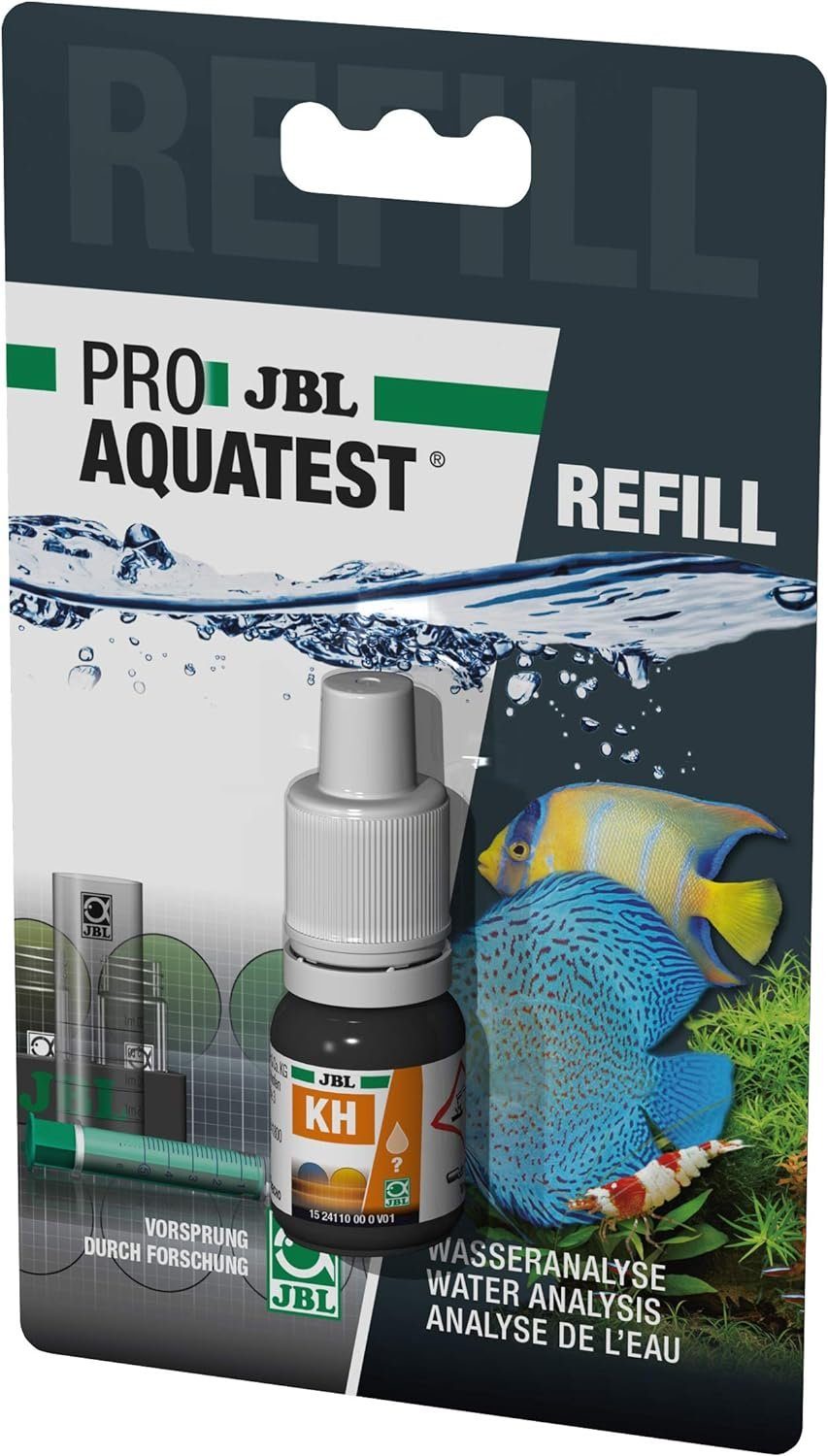 JBL GmbH & Co. KG Aquarium-Wassertest JBL PROAQUATEST KH Karbonathärte Nachfüllflasche für JBL Testkoffer, KH Karbonathärte Nachfüllflasche Testkoffer Wassertest