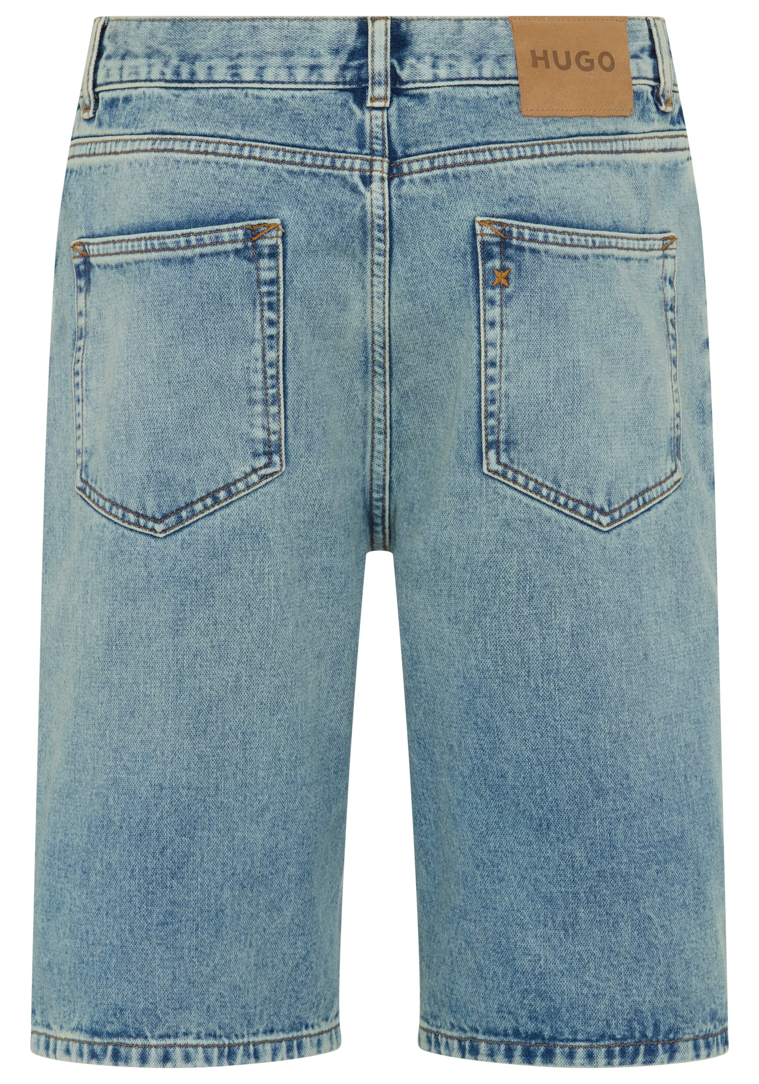 HUGO Skaterbermudas 5-Pocket-Form, Straight Fit, reine Baumwolle