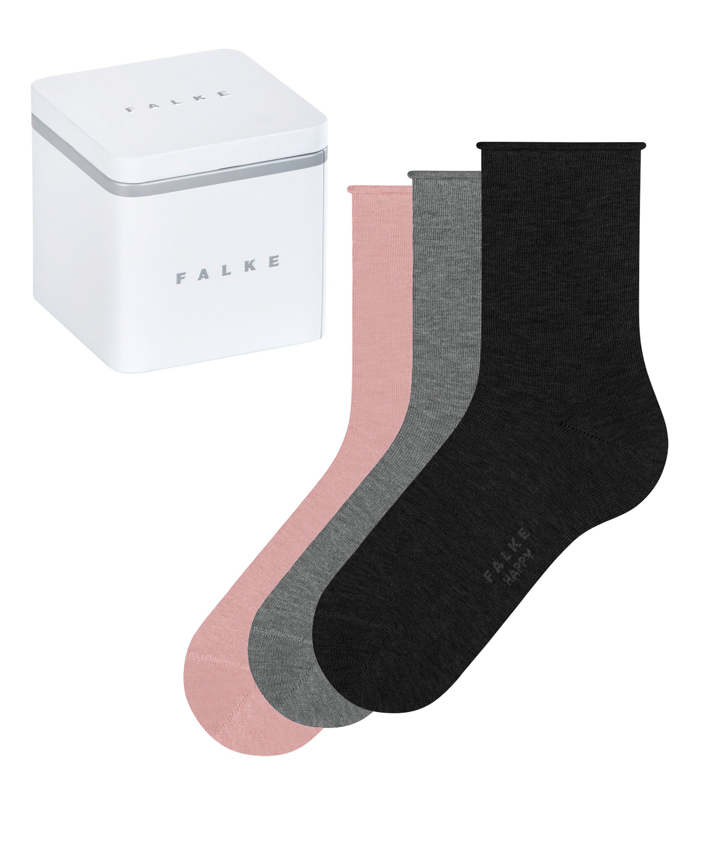 FALKE Socken FALKE Happy Box 3-Pack Damen (3-Paar) mit Geschenkverpackung