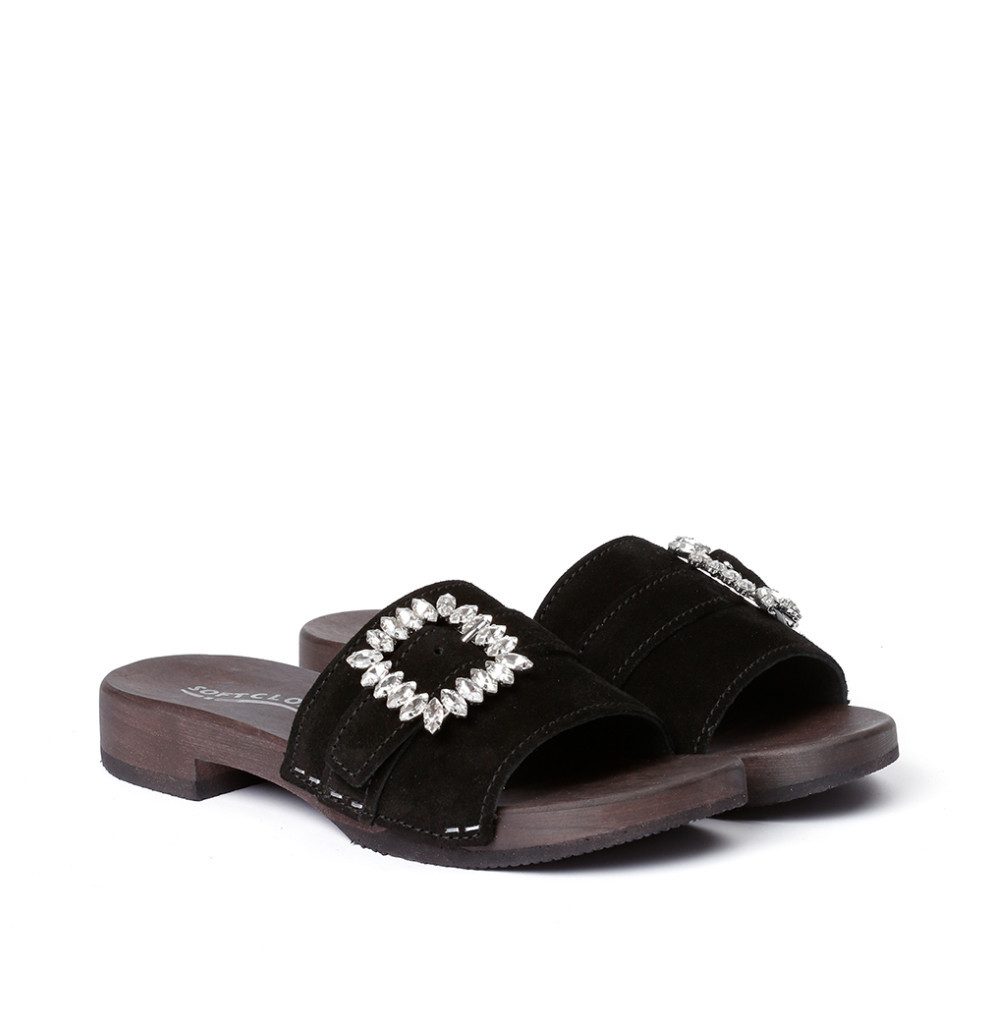 Softclox BLOMMA Kaschmir schwarz (dunkel) Pantolette