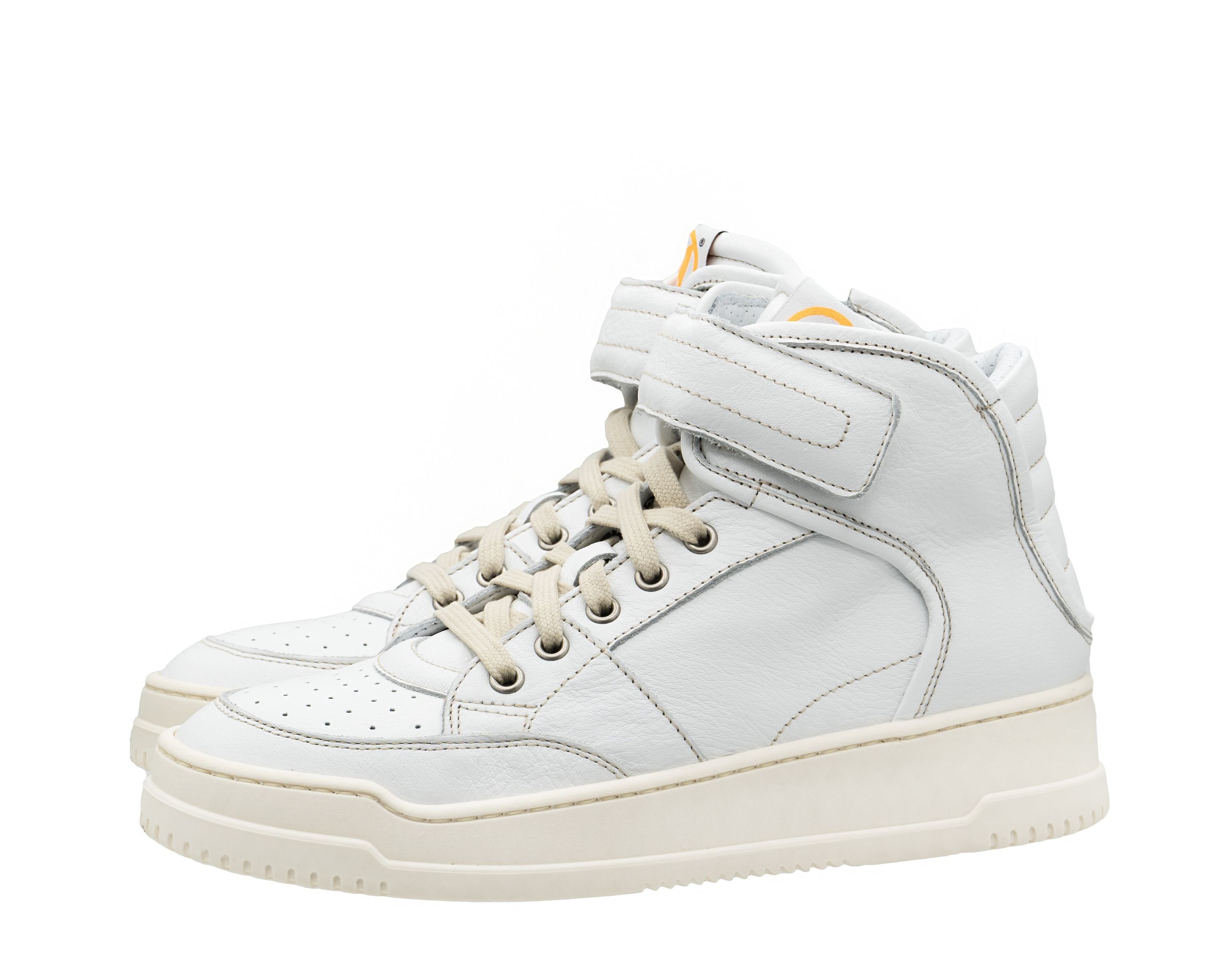 Momino Sneaker 4360 Schuhe high top Leder Weiß Sneaker
