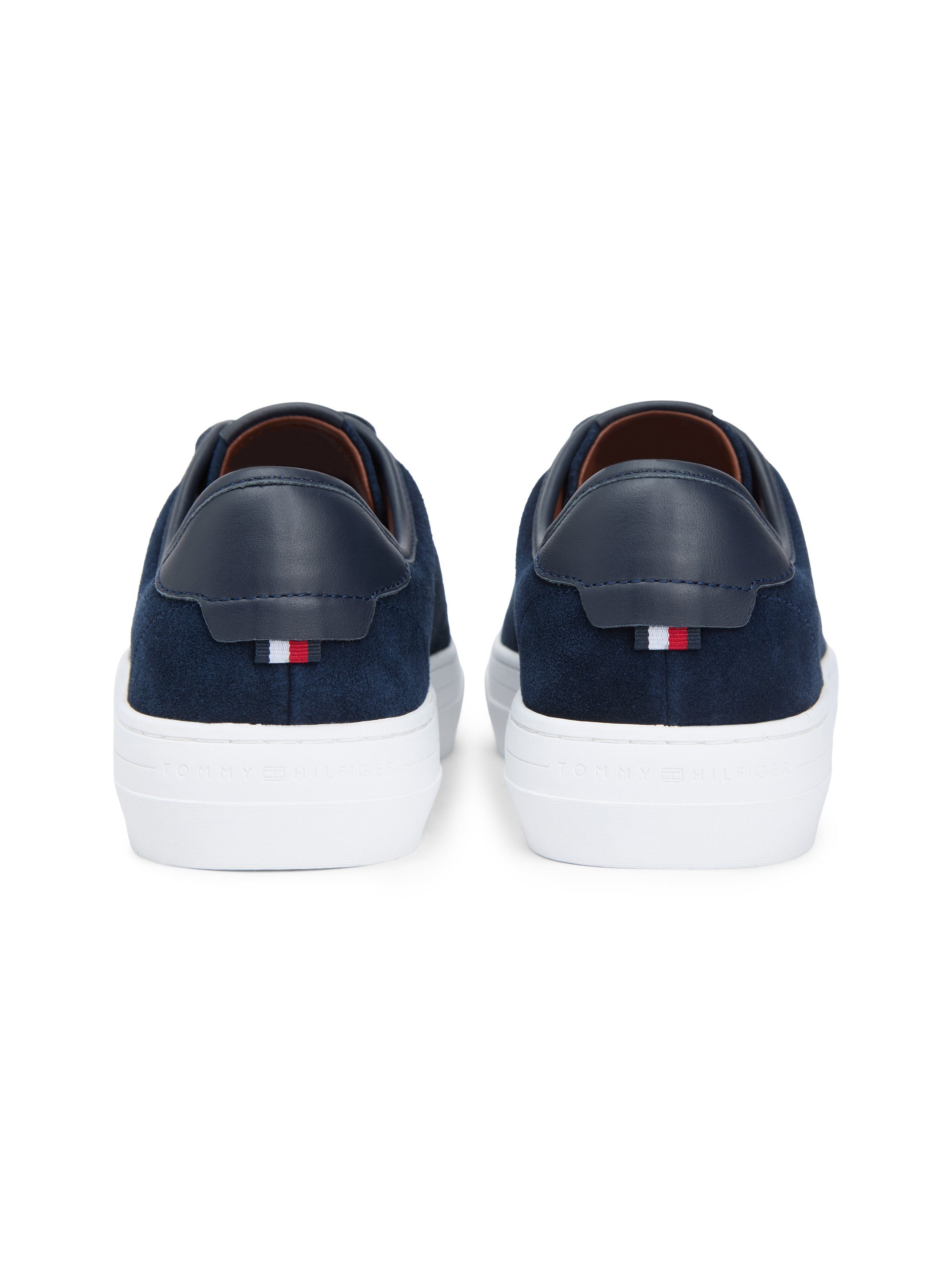 Tommy Hilfiger PREMIUM DRESS LEATHER MIX Sneaker, Freizeitschuh, Halbschuh, Schnürschuh, weich gepolsterter Schaftrand