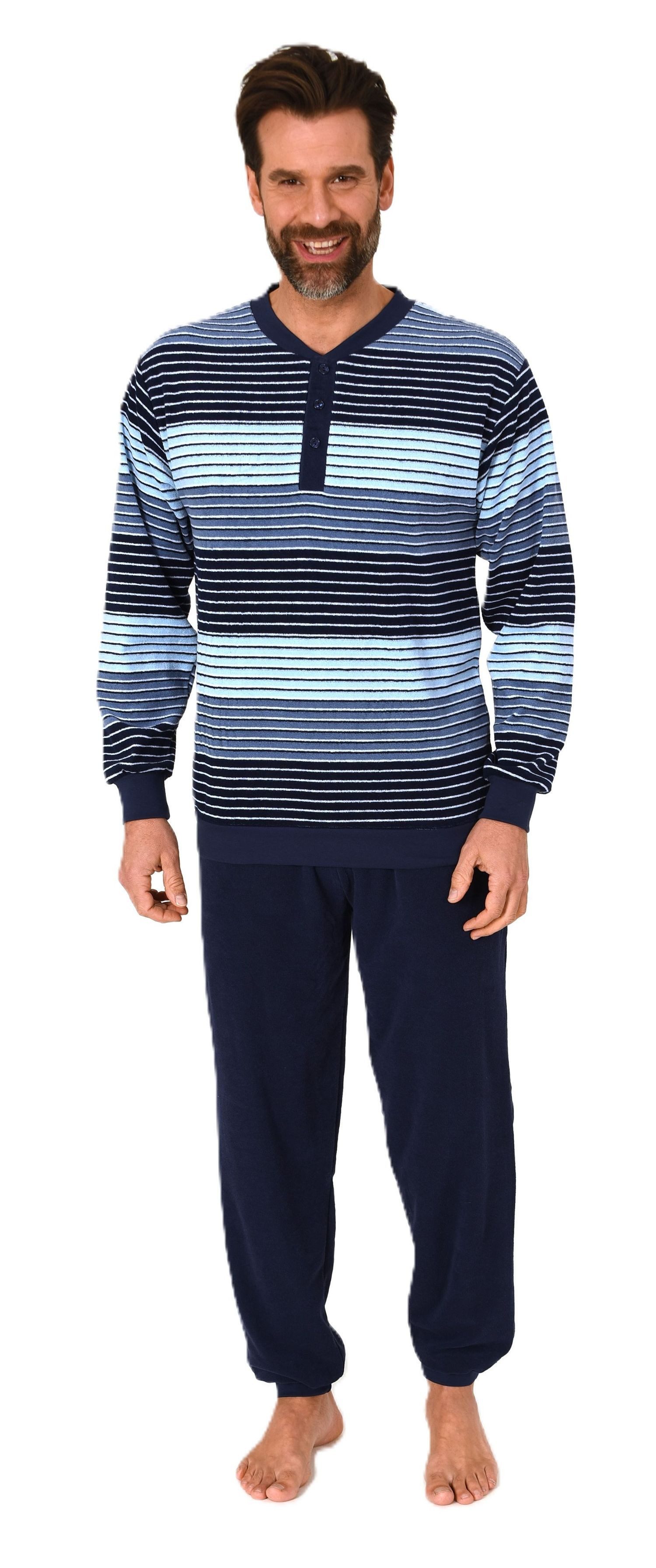 Normann Pyjama Herren Schlafanzug langarm in günstig online kaufen