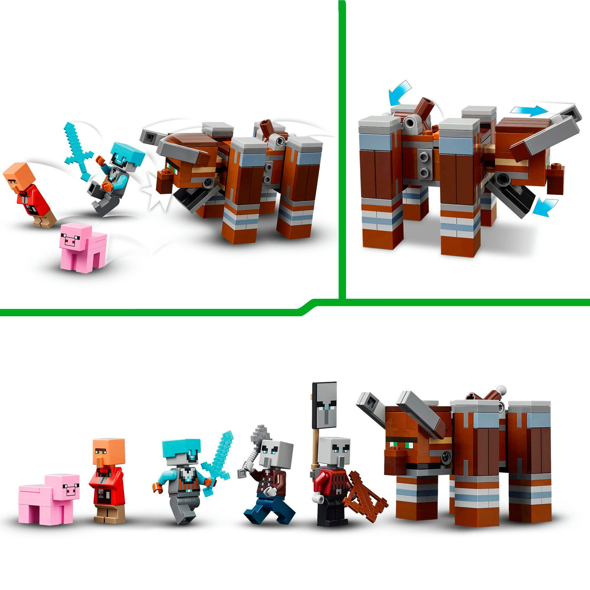 LEGO® Ein Verwüster am Plünderer-Außenposten (21278), LEGO Minecraft Konstruktionsspielsteine, (665 St), Made in Europe – Bild 5 von 5