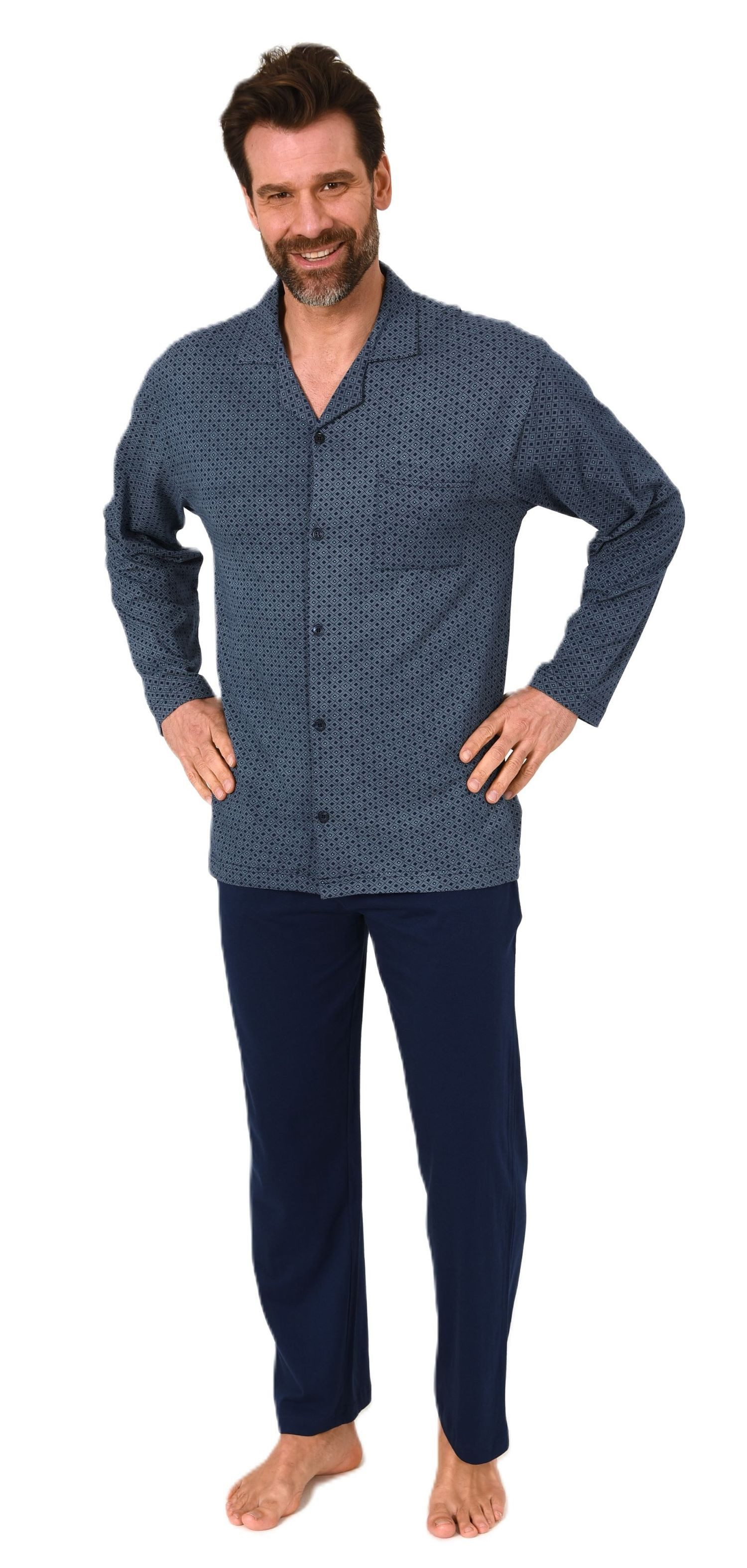 Normann Pyjama Herren Langarm Schlafanzug zum günstig online kaufen