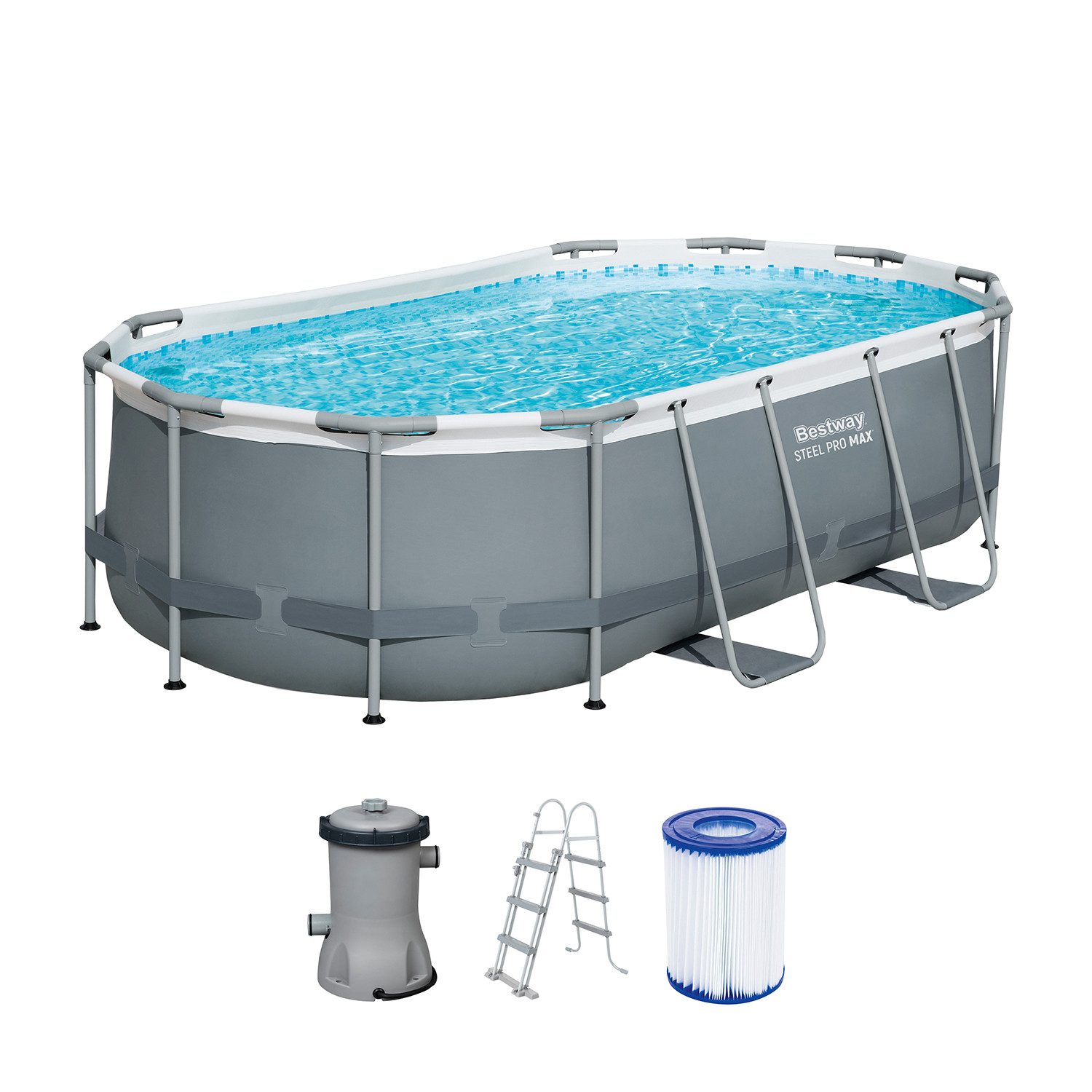 Framepool Steel Pro MAX™ Frame Pool Set mit Filterpumpe 427 x 250 x 100 cm