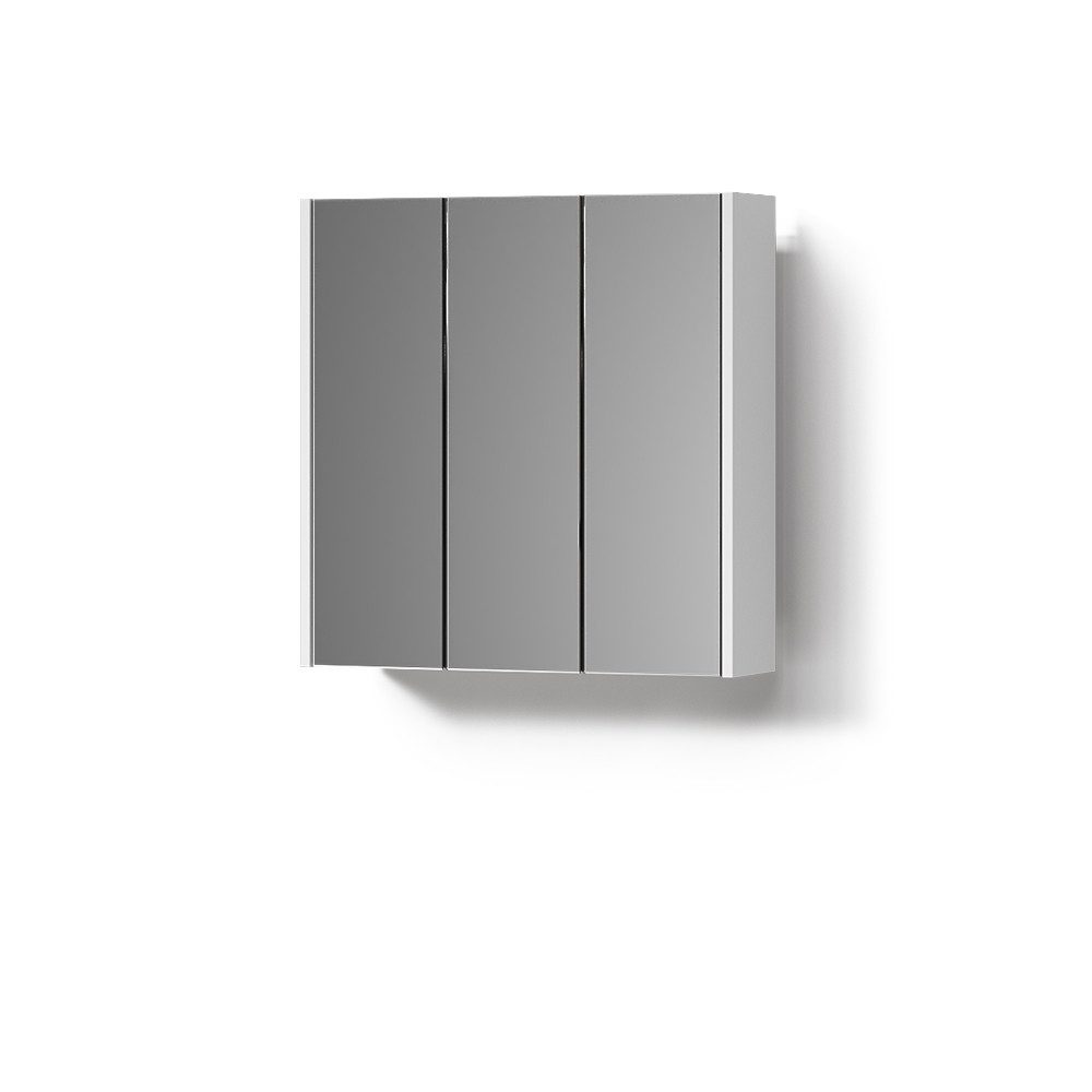 Livinity® Badezimmerspiegelschrank Savuto, Weiß/Weiß, 67.4 x 68 cm (1-St)