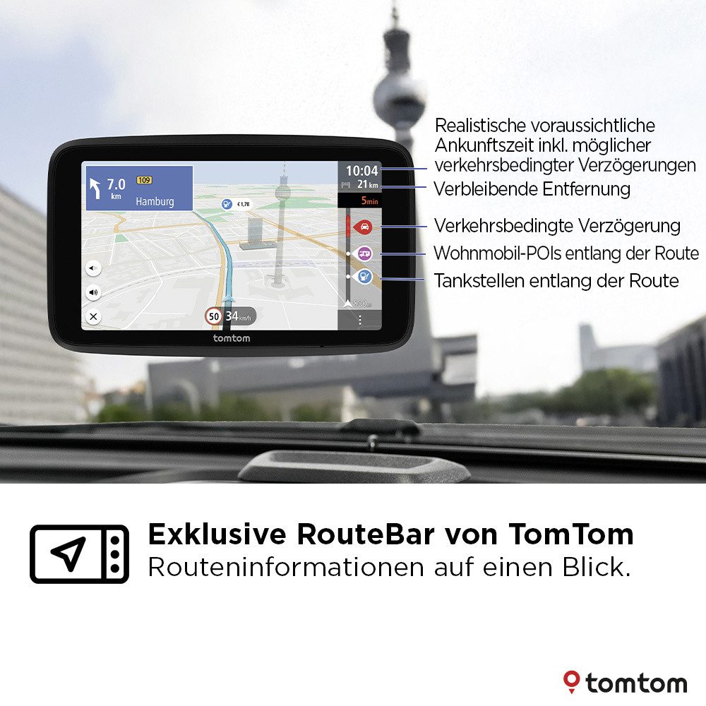 TomTom TomTom Go Camper Tour" 2nd LKW-Navi 15.2 cm 6 Zoll Navigationsgerät