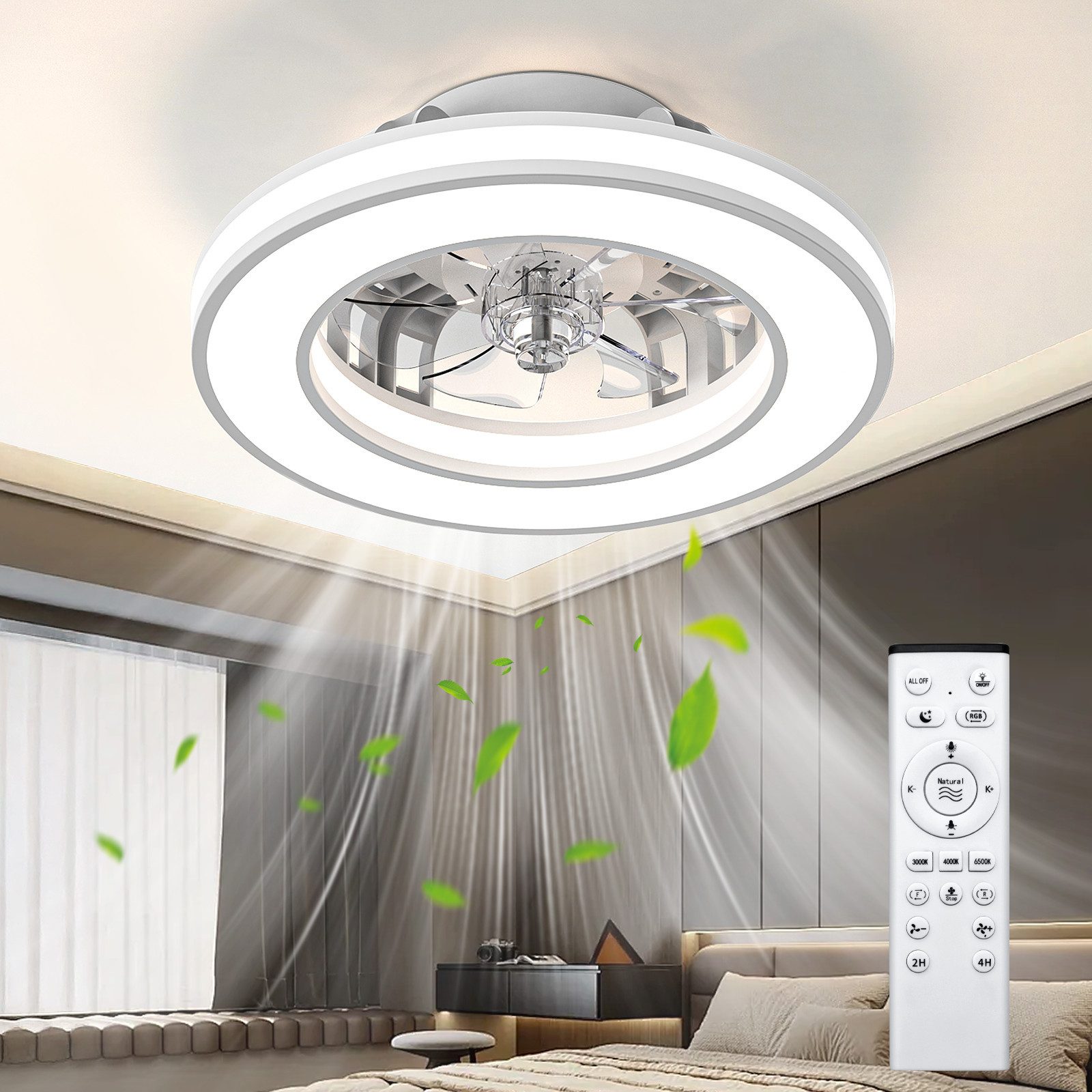 LEENON Deckenventilator Φ16-Zoll-Deckenventilator mit Licht und günstig online kaufen