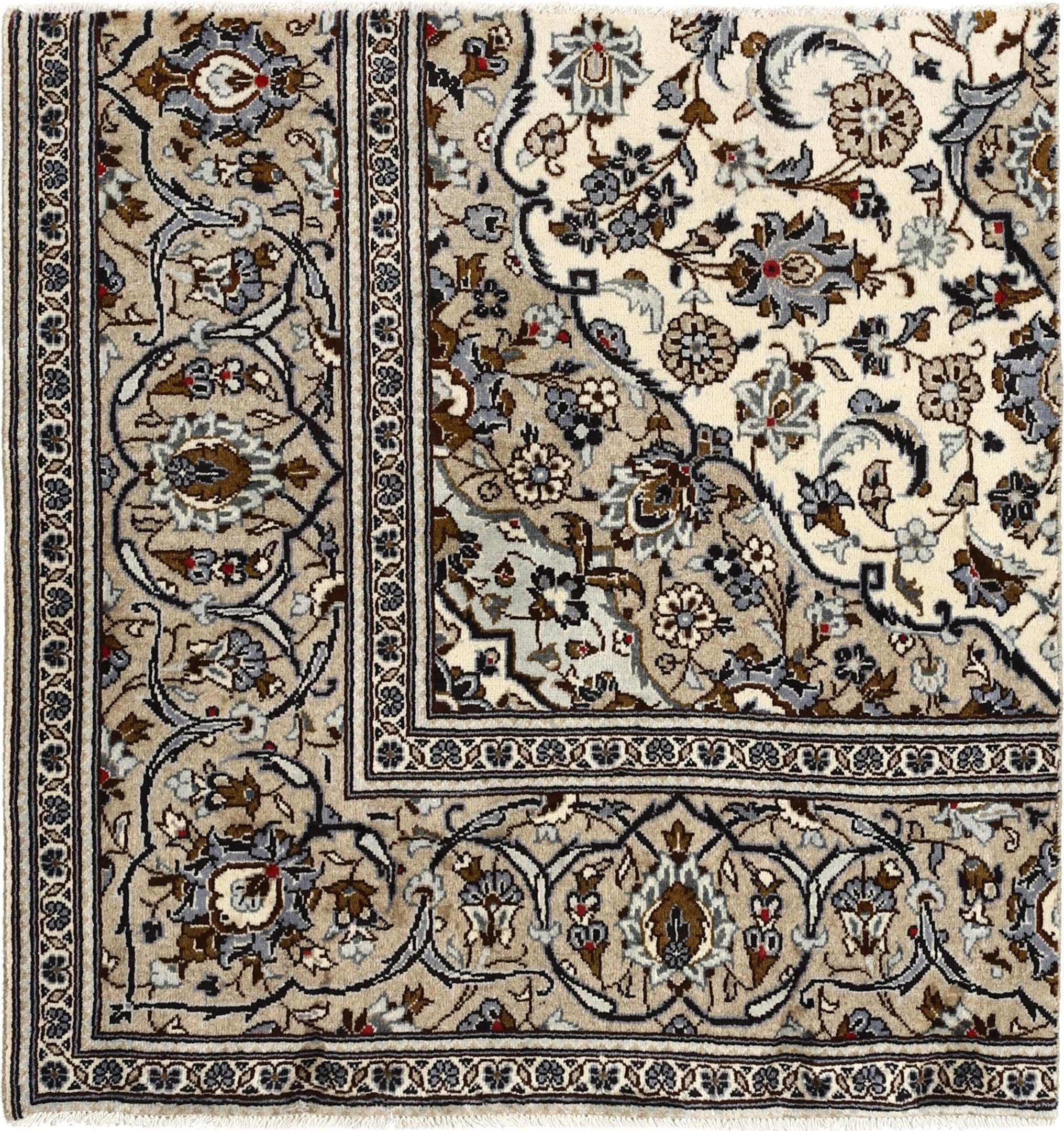 Carpet Avenue Teppich Keshan (Teppichausschnitt) 100x98, Quadrat, Höhe: 9 mm