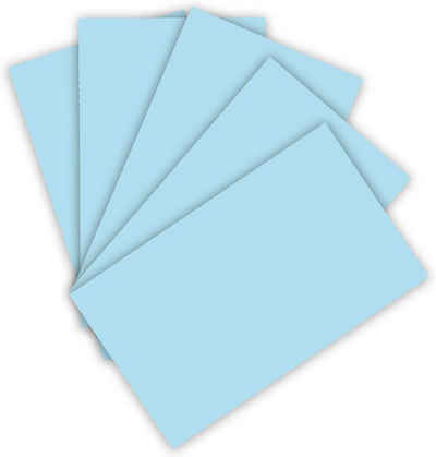 Folia Bastelkartonpapier folia Tonpapier 130g/qm DIN A3, 50er Pack, Eisblau